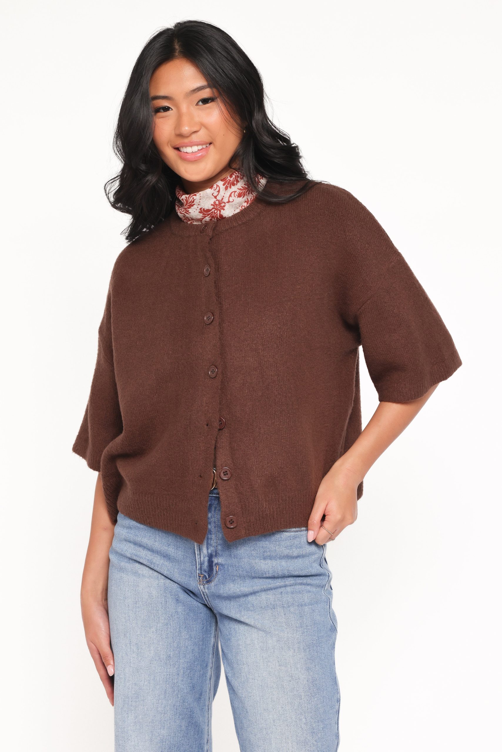 Lilith Knit Top - Chocolate Brown - Image 2