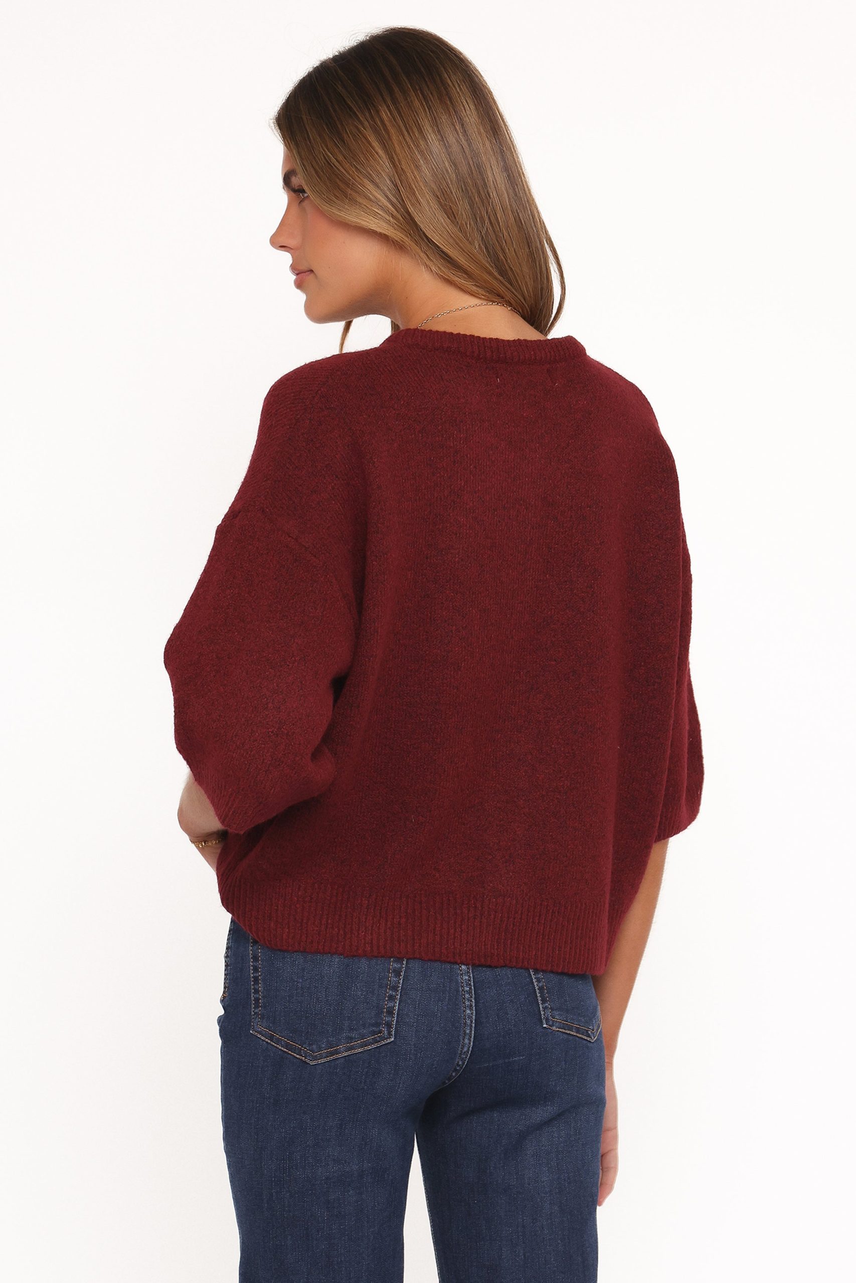 Lilith Knit Top - Wine - Image 4