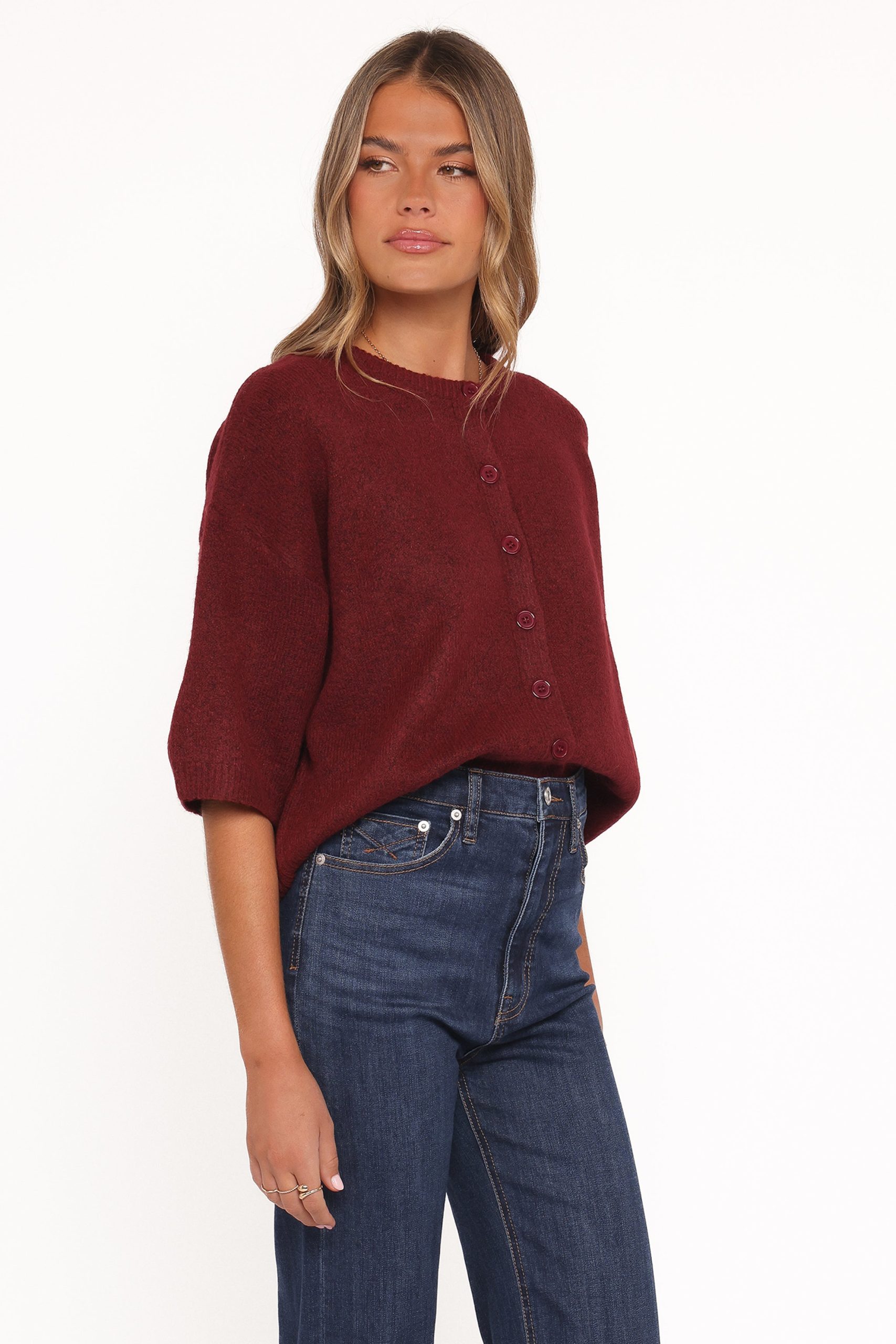 Lilith Knit Top - Wine - Image 3