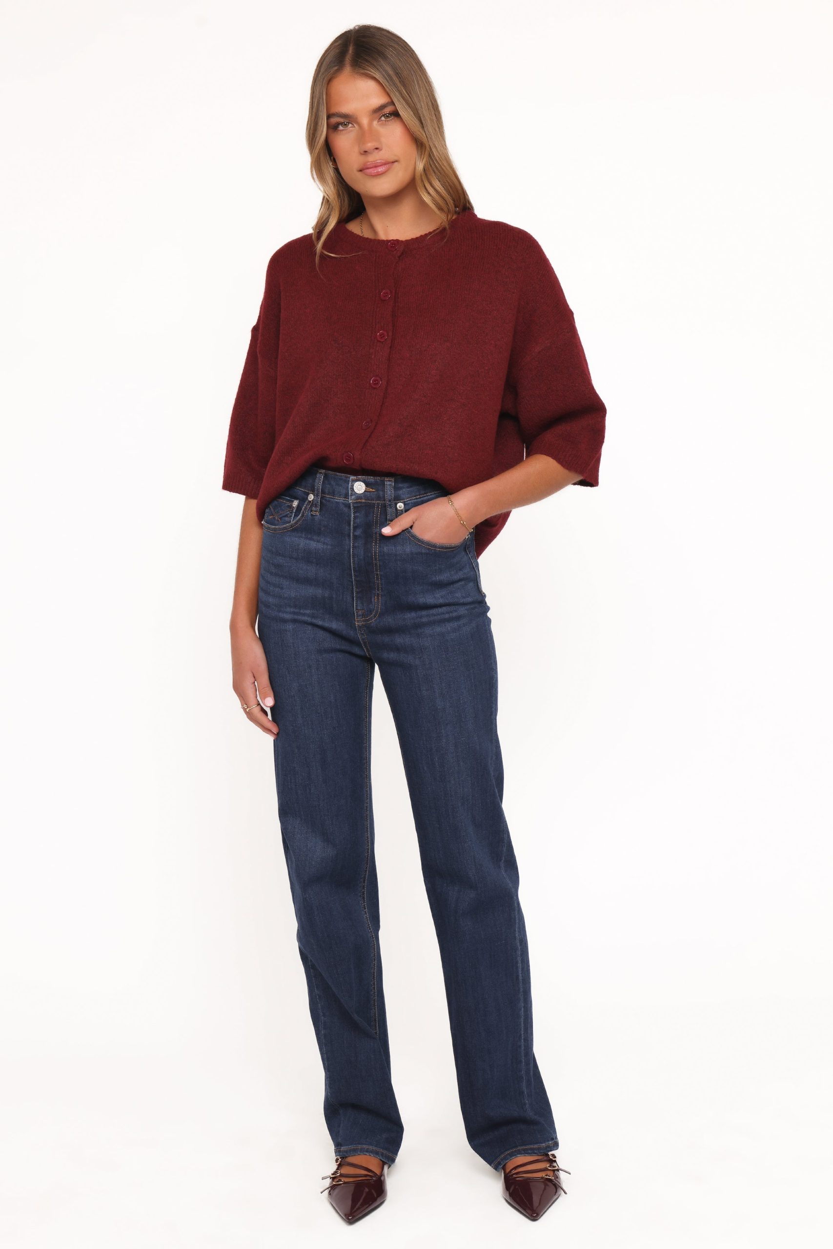 Lilith Knit Top - Wine - Image 5