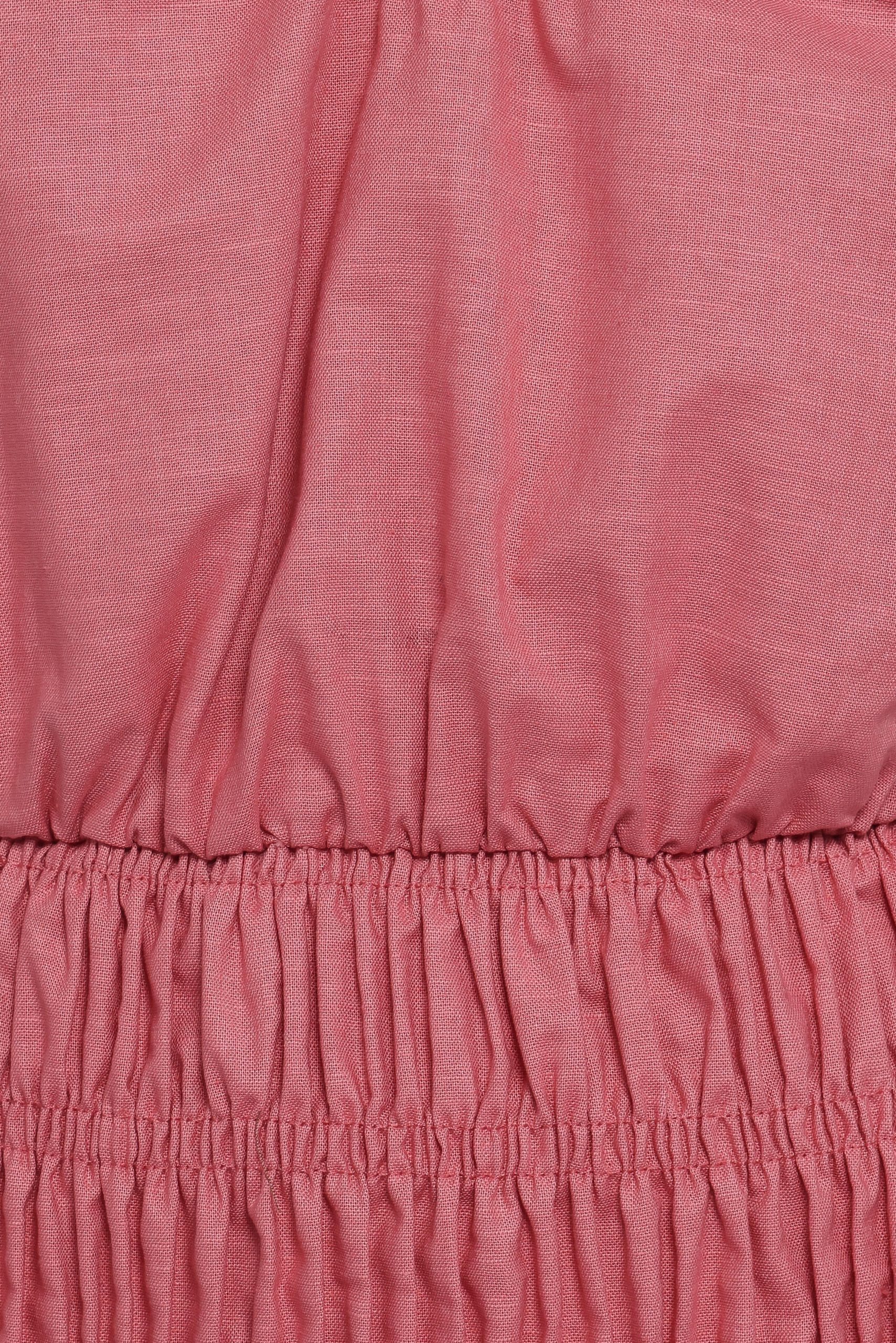 Lucilla Shirred Waist Top - Petal Pink - Image 7