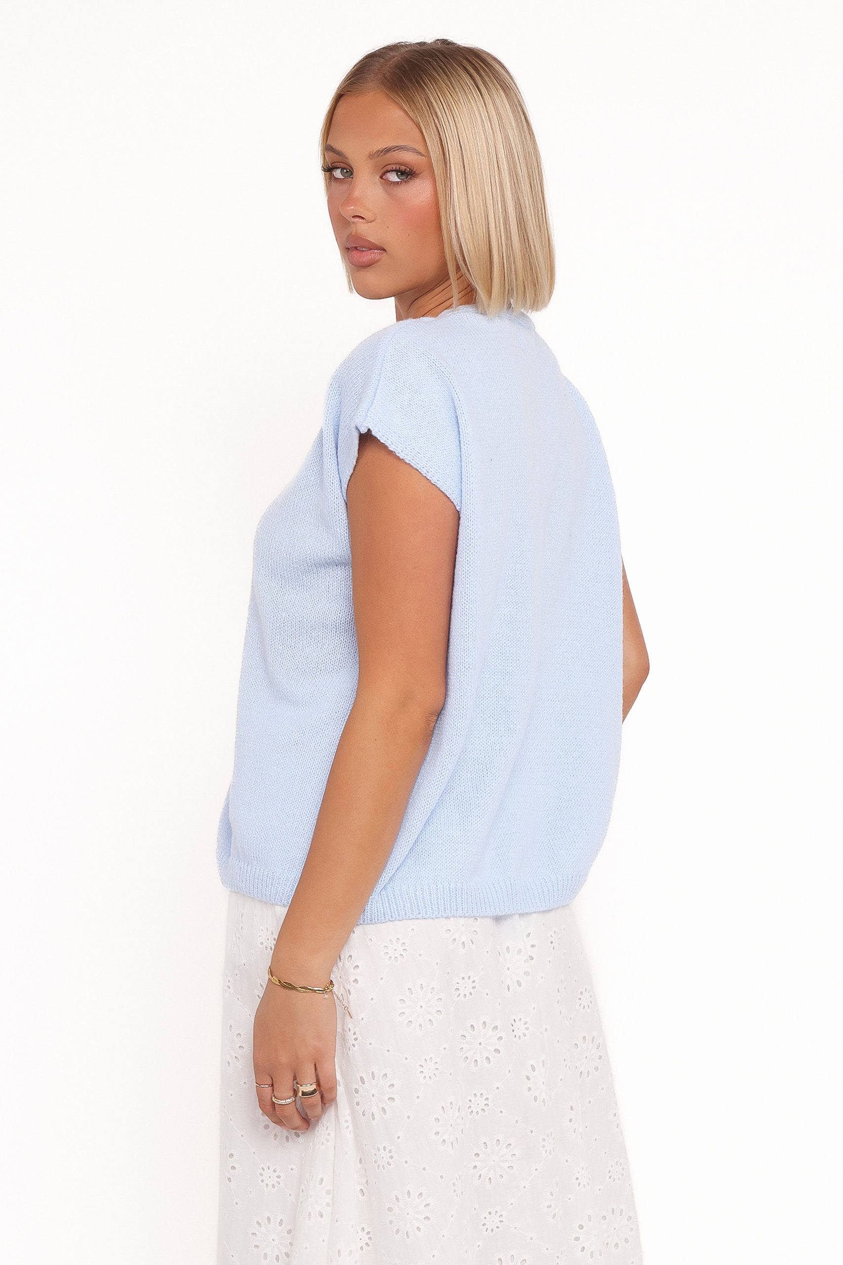 Mariana Knit Vest - Pale Blue - Image 4