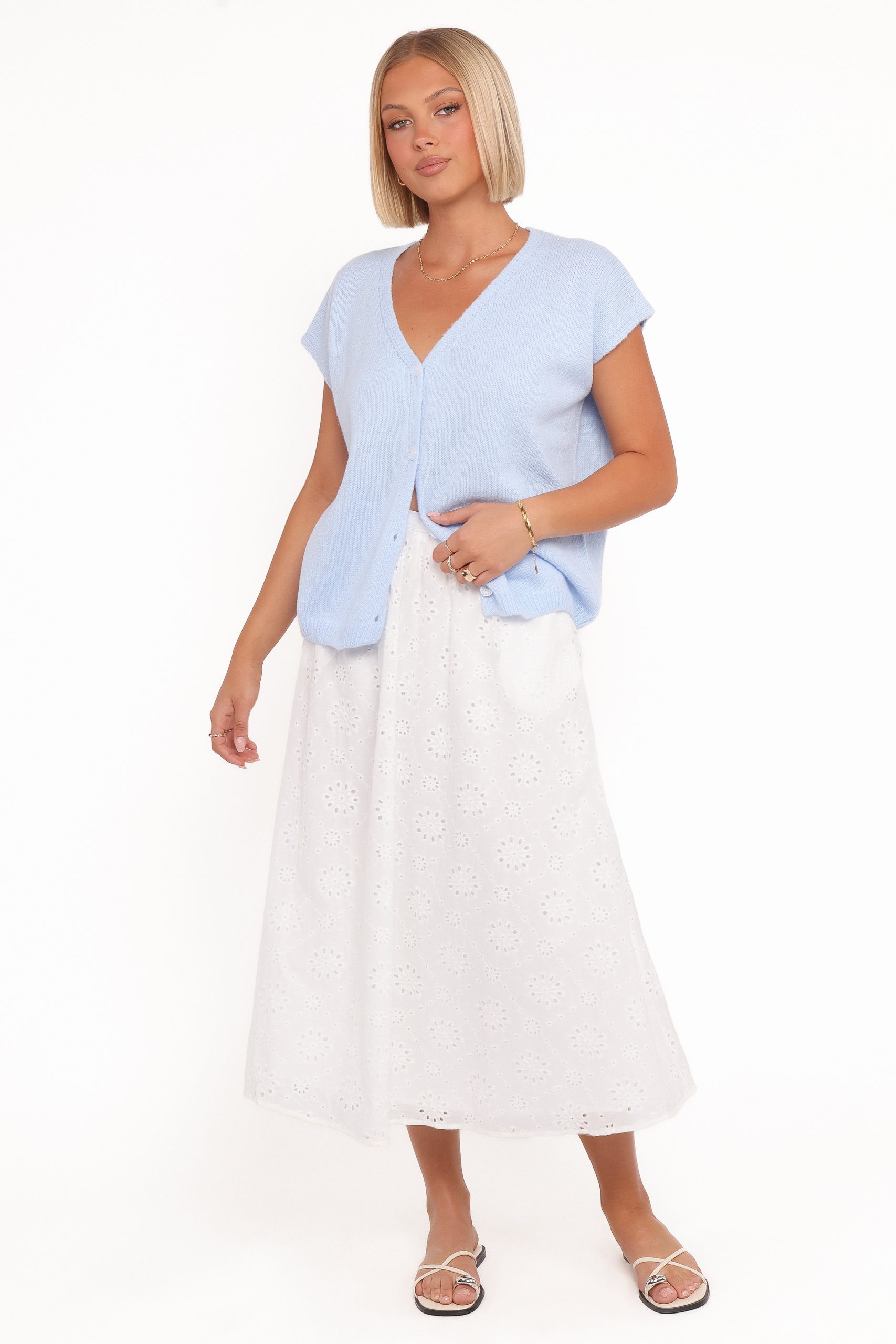 Mariana Knit Vest - Pale Blue - Image 5