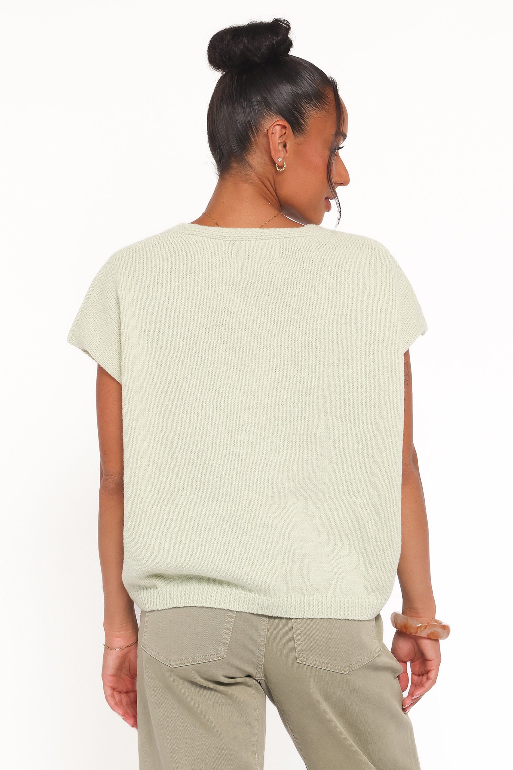 Mariana Knit Vest - Sage - Image 5