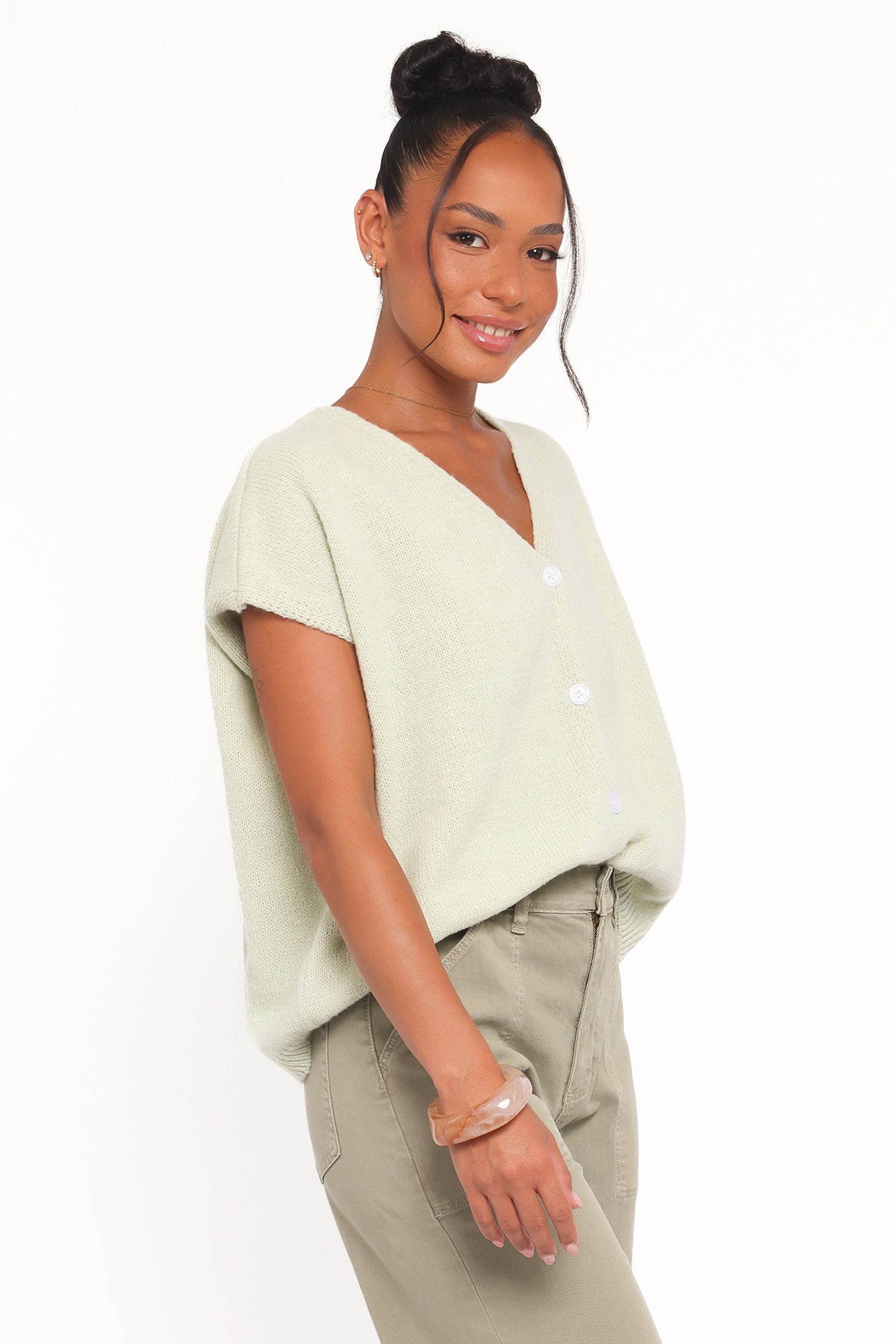 Mariana Knit Vest - Sage - Image 4