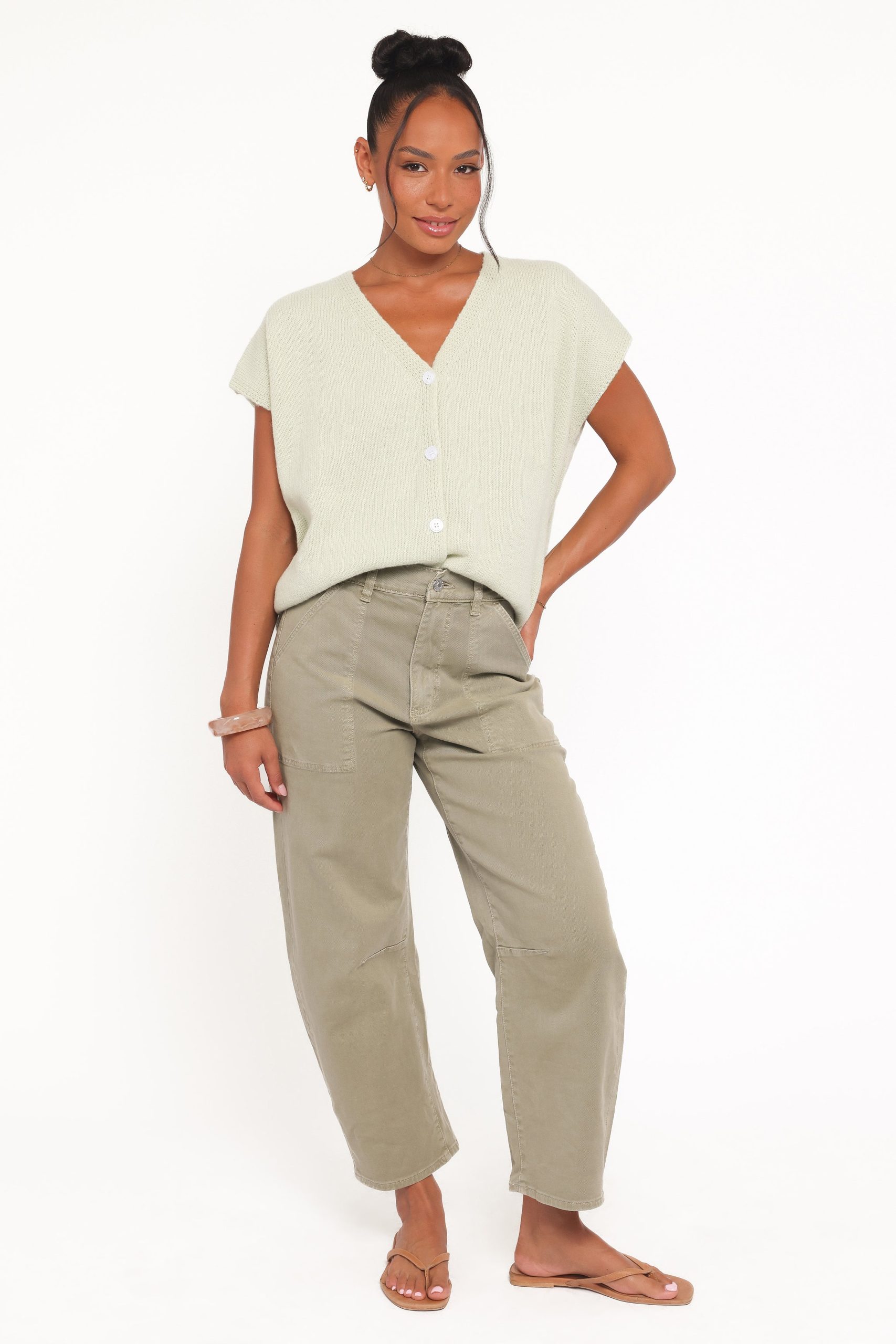 Mariana Knit Vest - Sage - Image 6