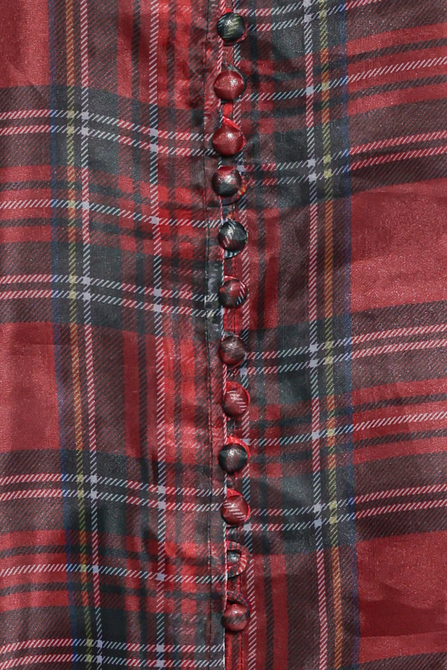 Marni Organza Top - Red Plaid - Image 7