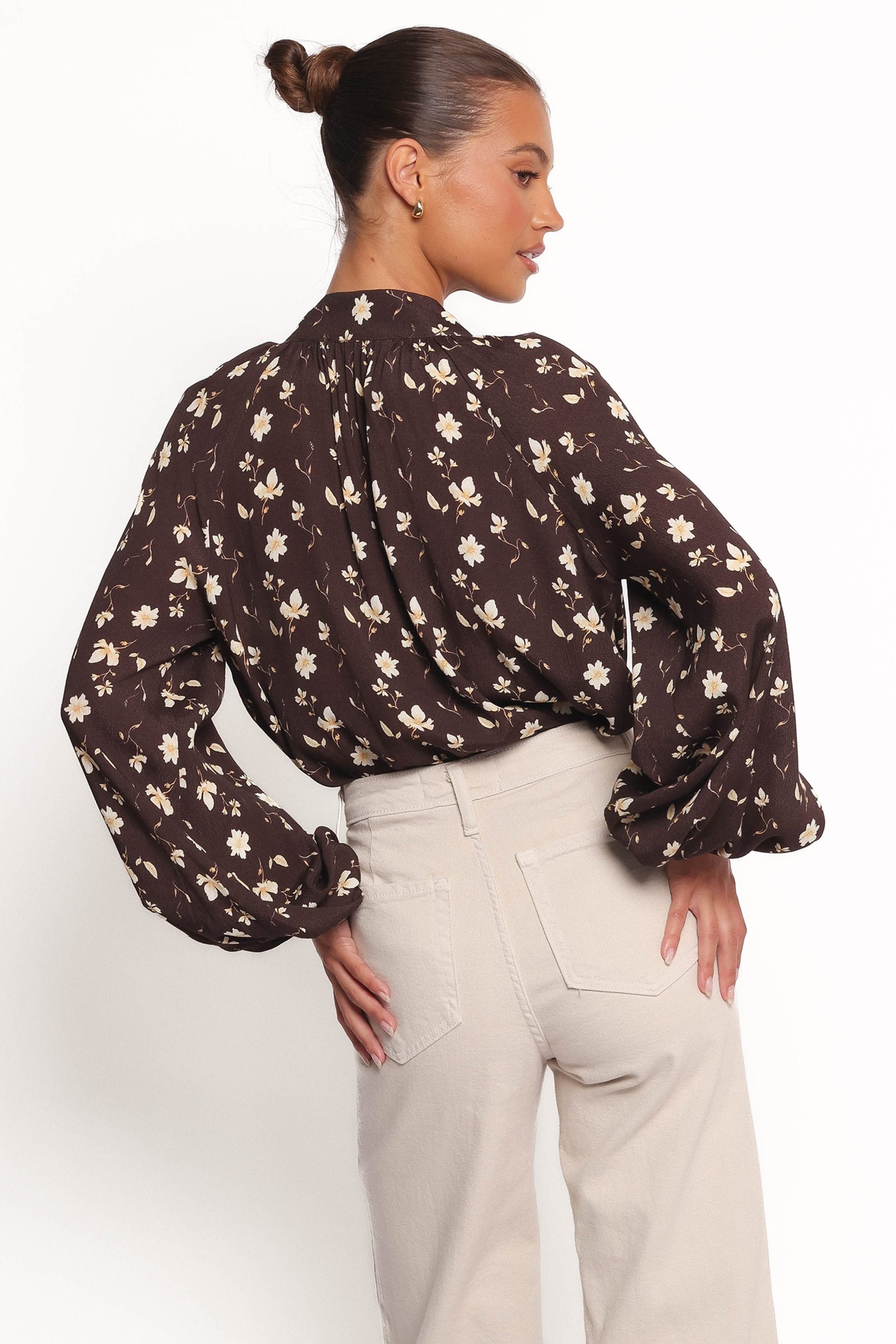 Marni Top - Brown Ditsy - Image 4