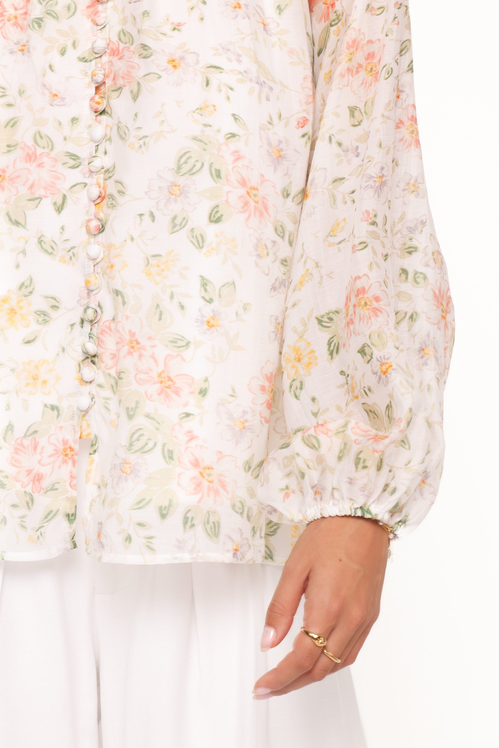 Marni Top - White Multi Floral - Image 8