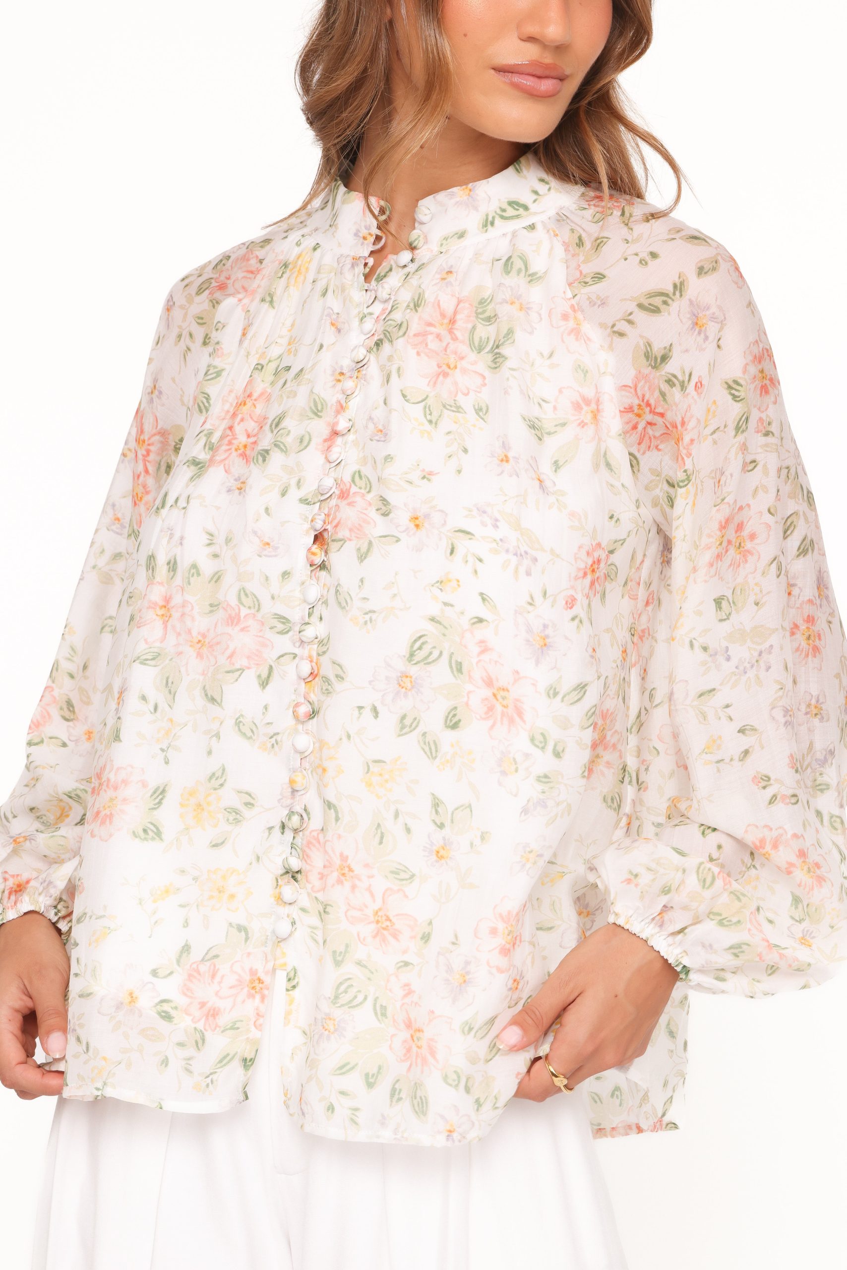Marni Top - White Multi Floral - Image 7