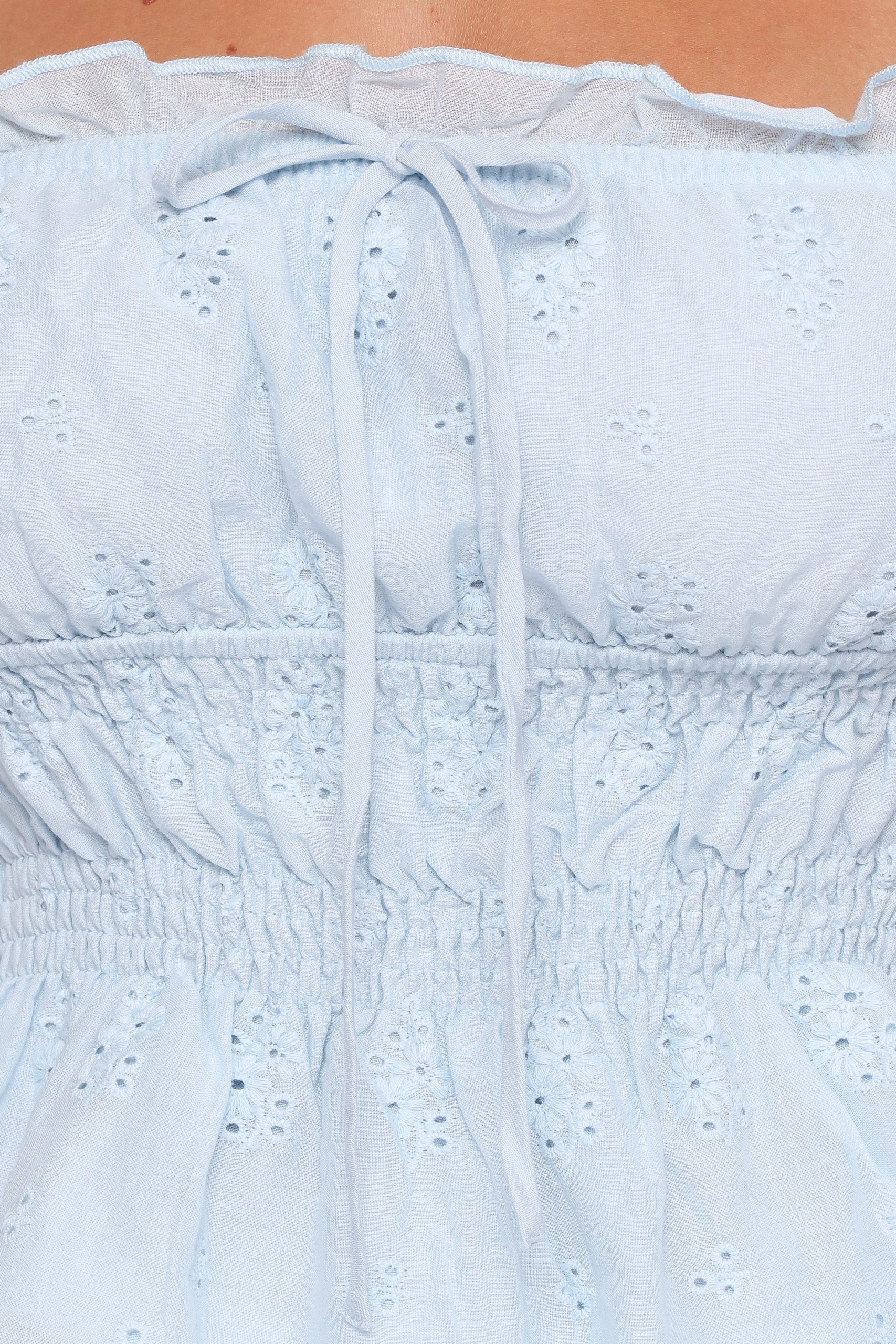 Melissa Peplum Top - Pale Blue - Image 7