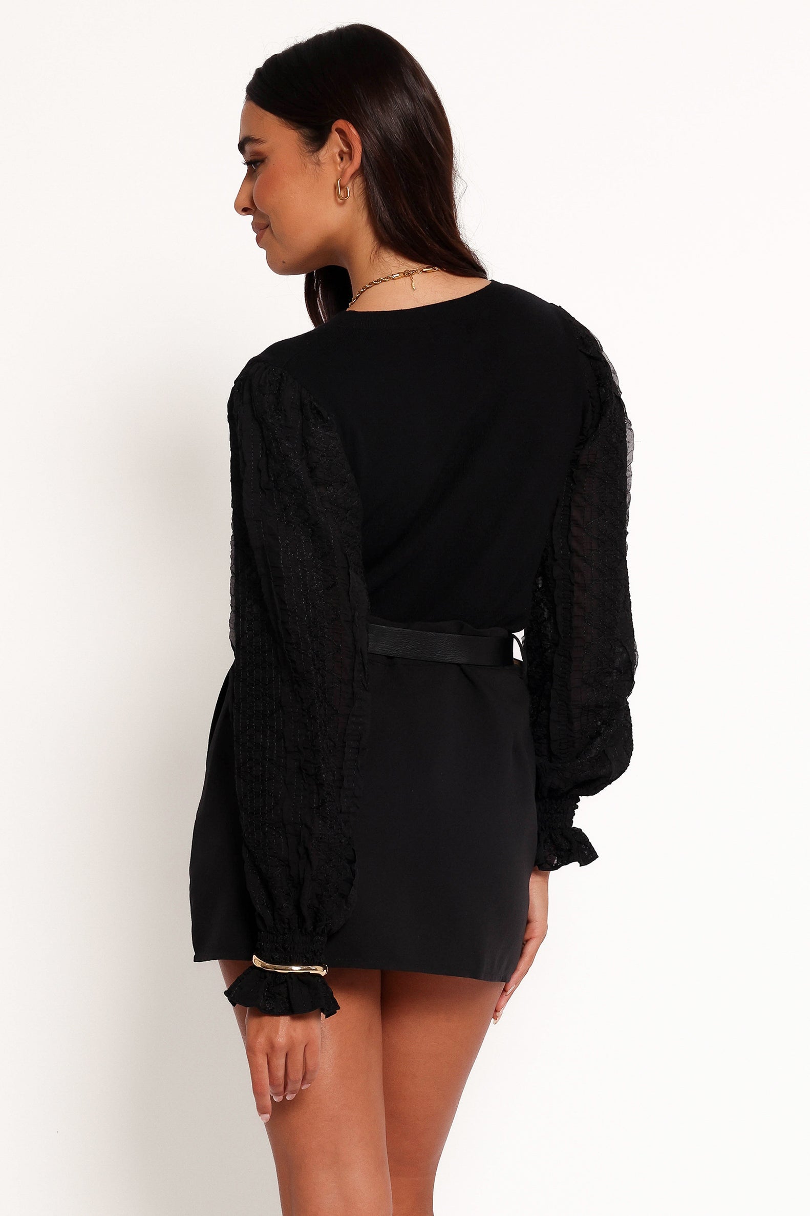 Misah Long Sleeve Top - Black - Image 2