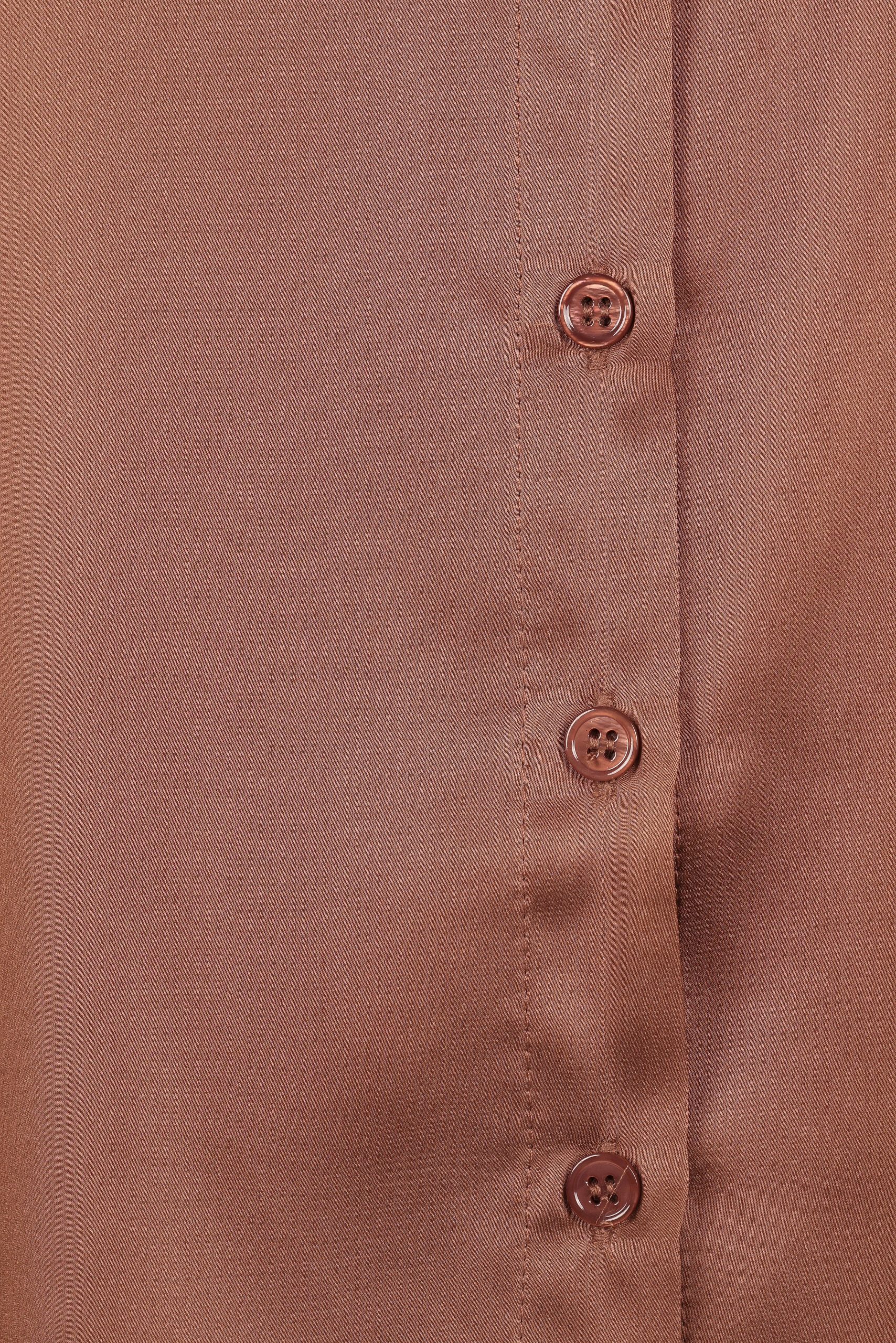 Narissa Satin Shirt - Banksia Brown - Image 8