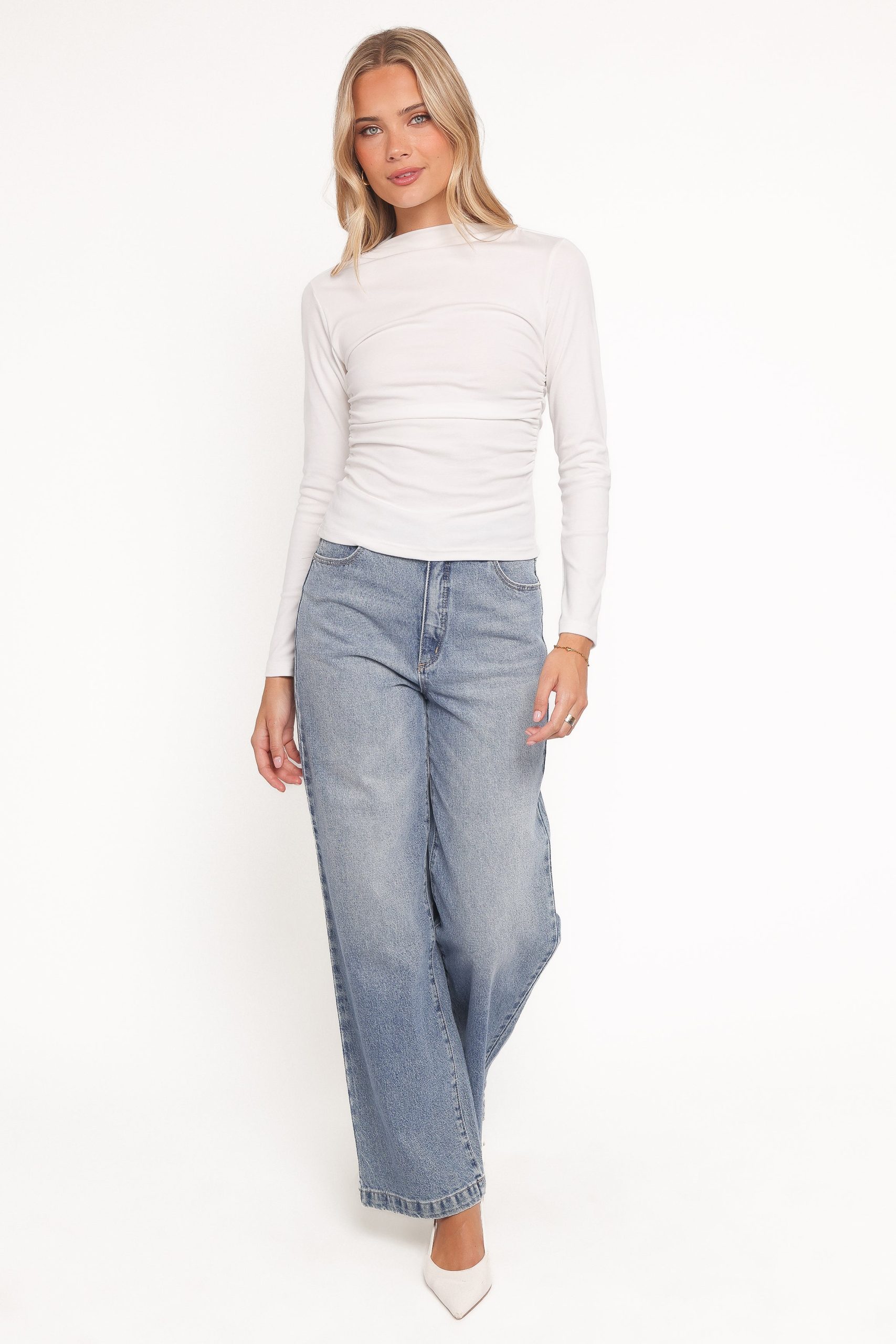 Nissa Long Sleeve Top - White - Image 5