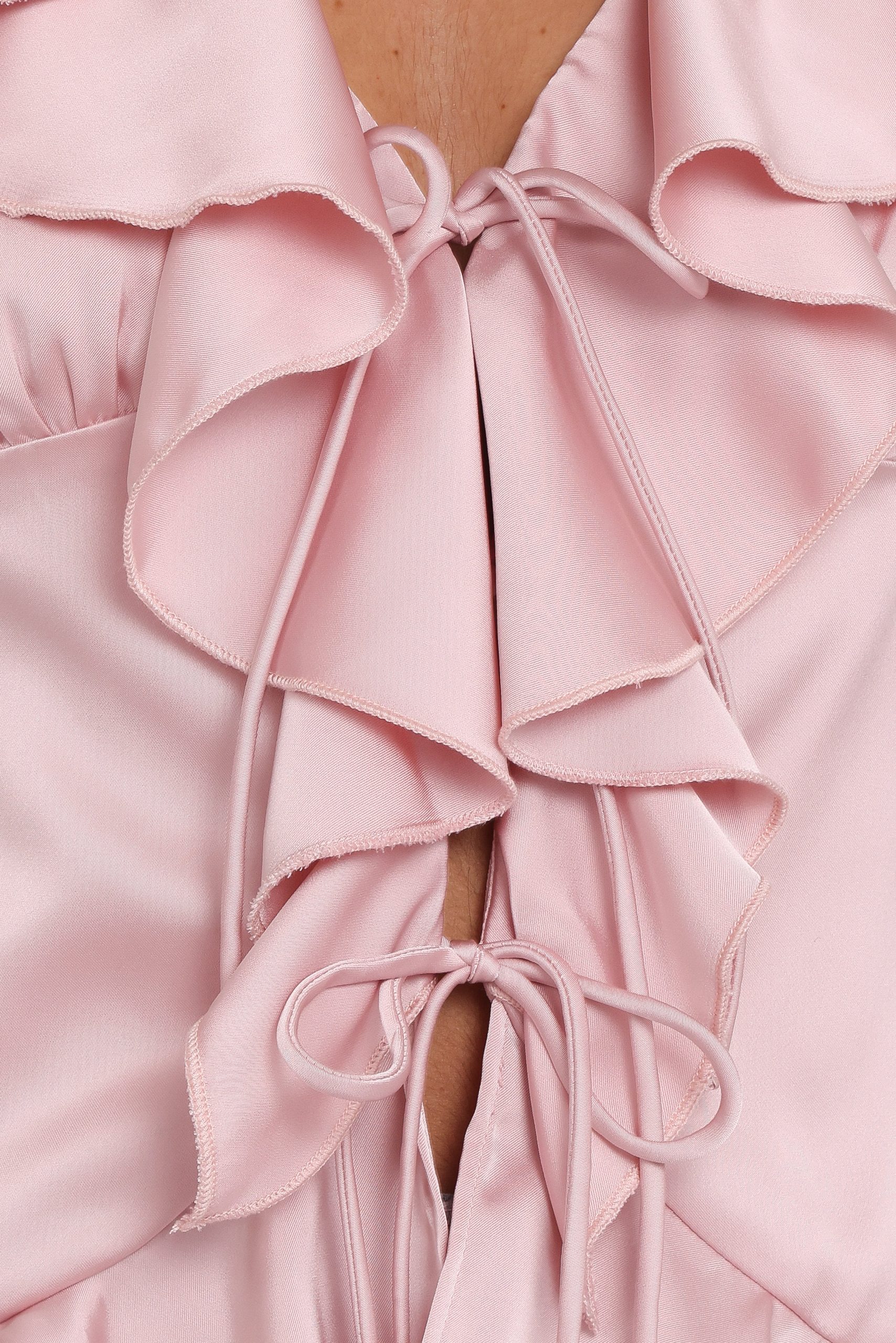 Orelia Ruffle Front Top - Pink - Image 6