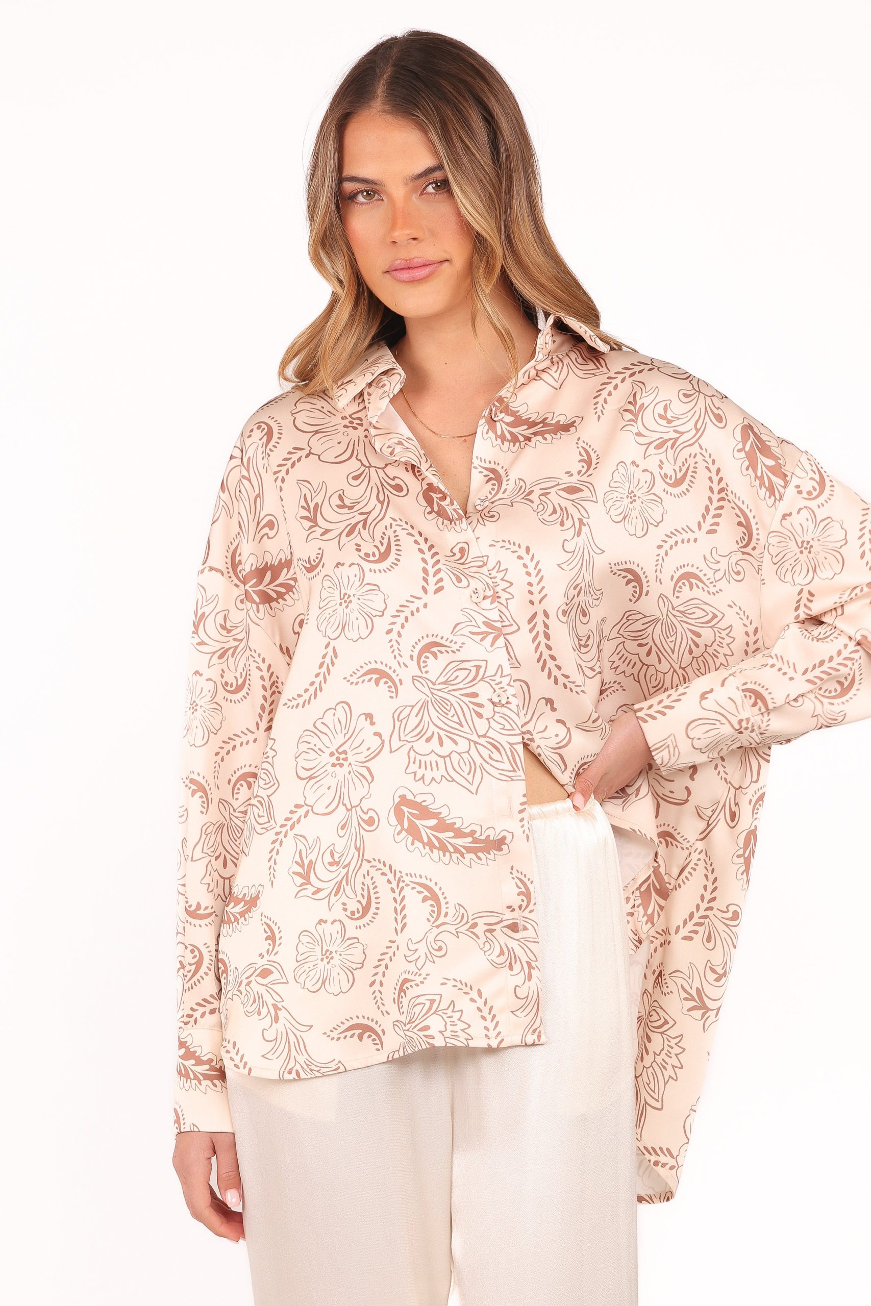 Rosalie Shirt - Brown Paisley - Image 2