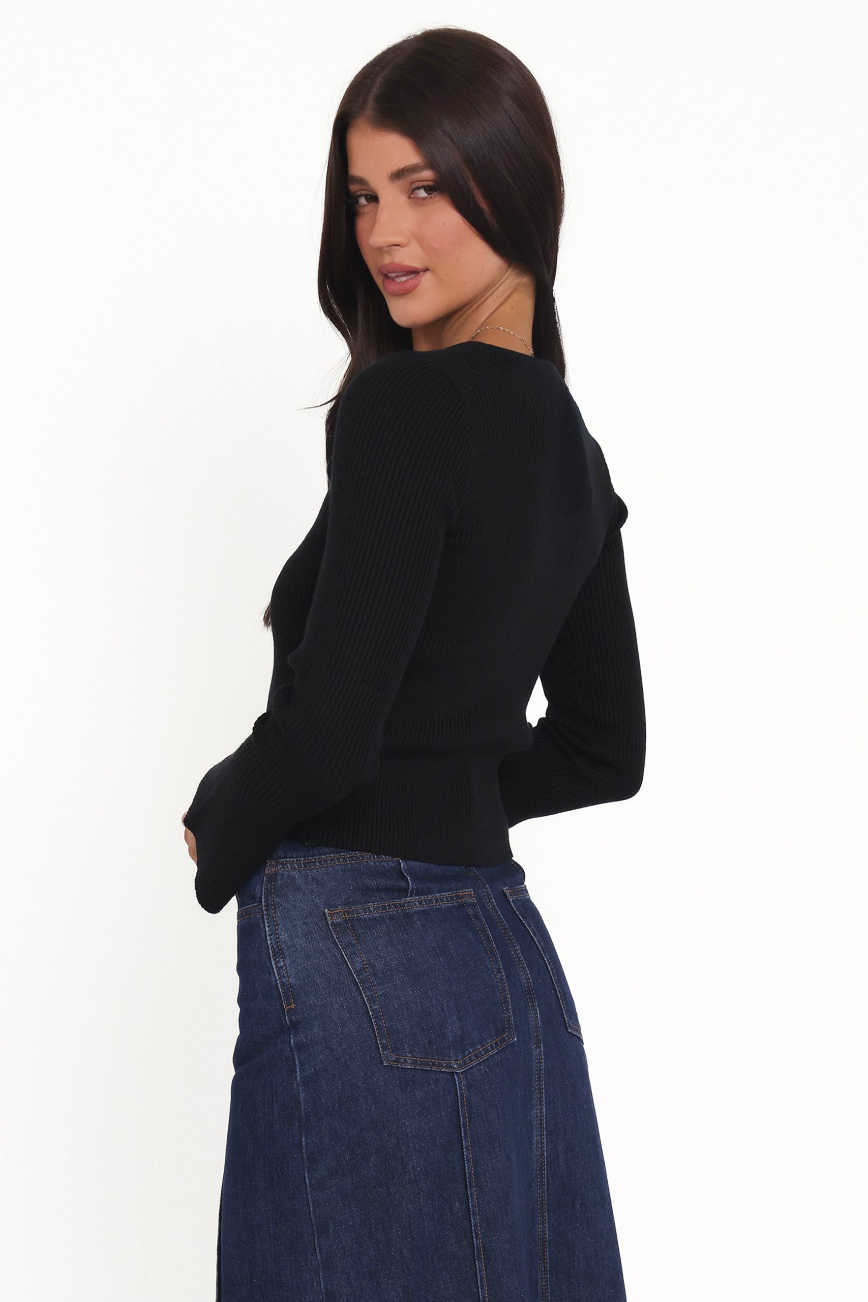 Rosienna Knit Top - Black - Image 4
