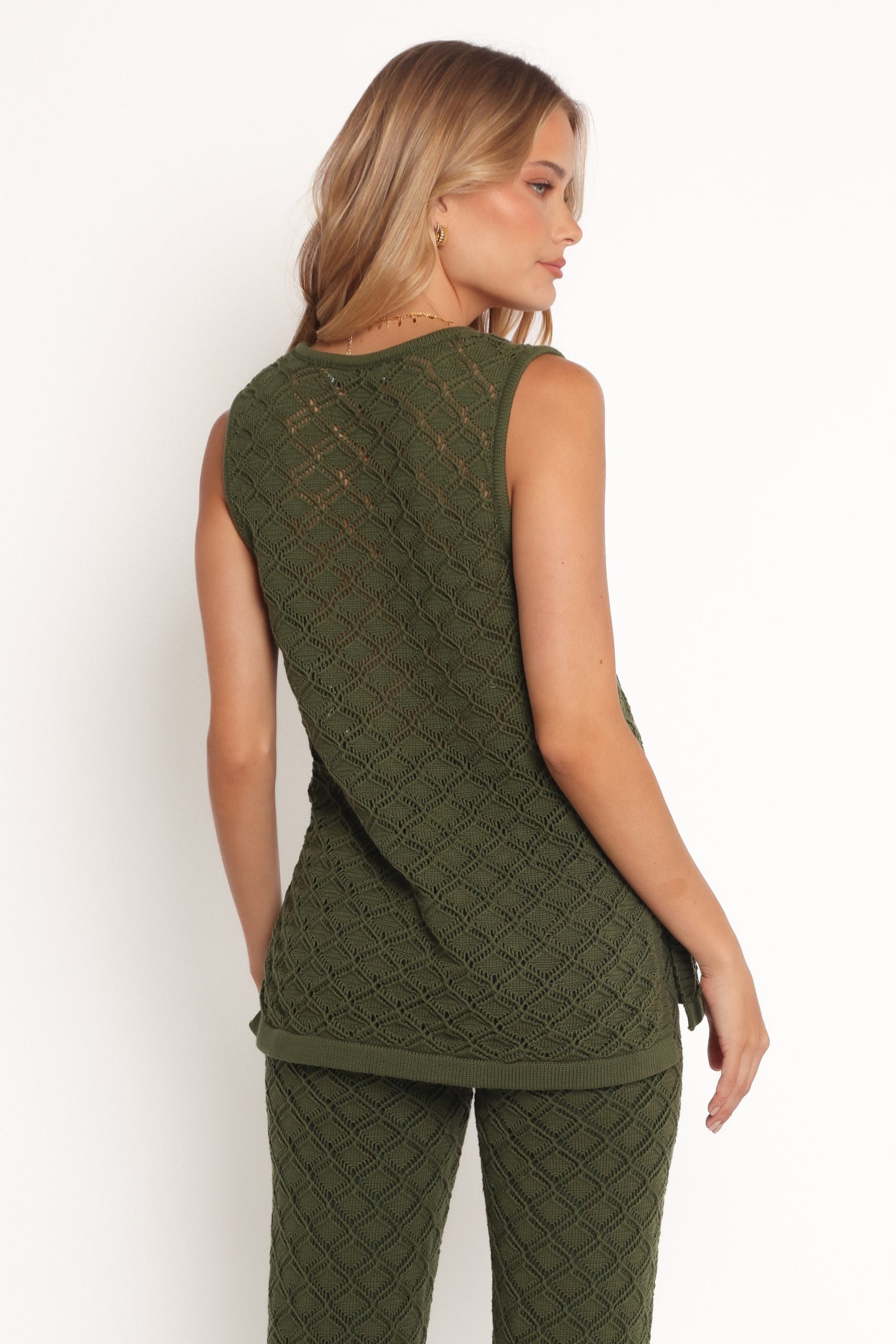Sable Textured Knit Top - Olive - Image 6