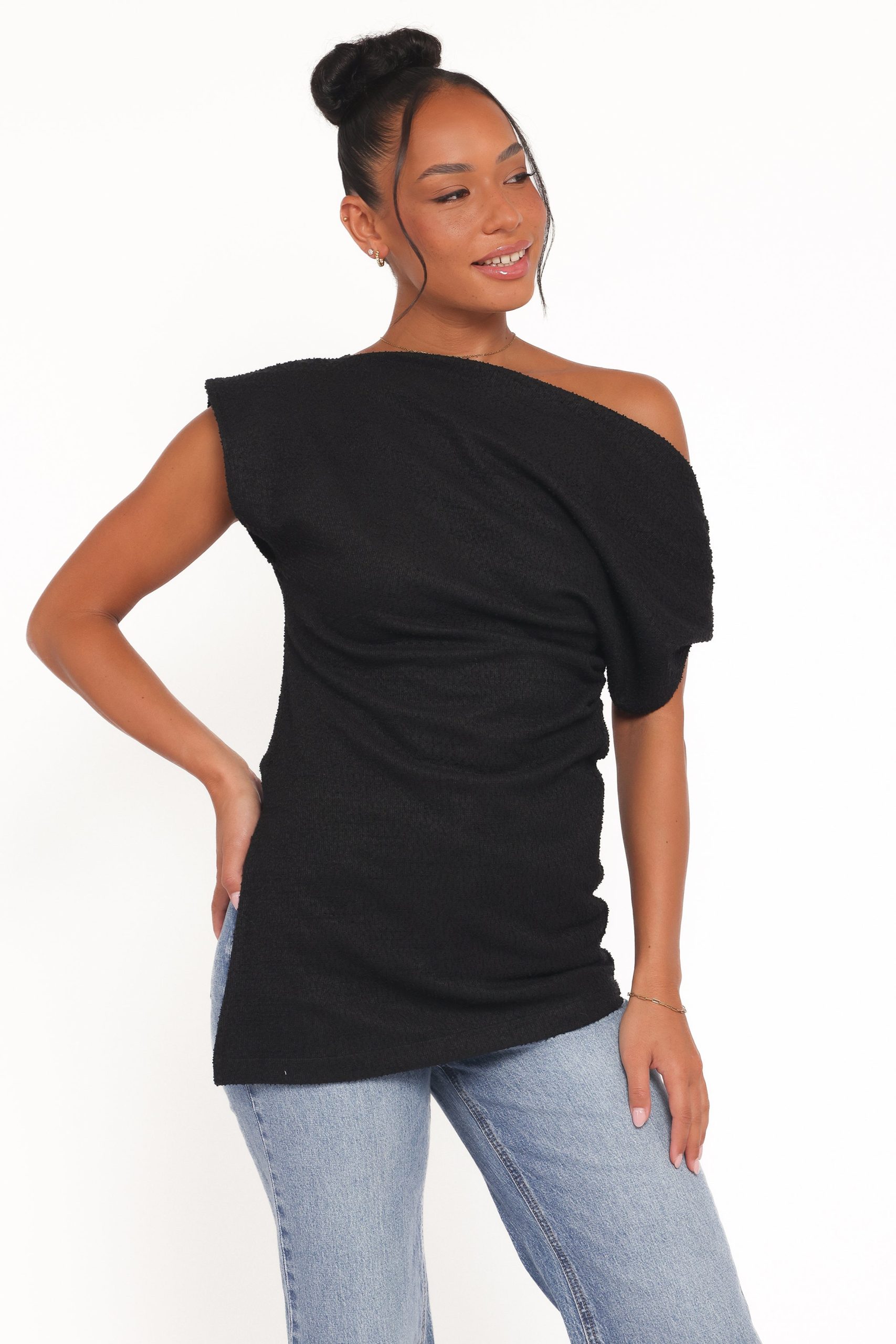 Selma Knit Top - Black - Image 2