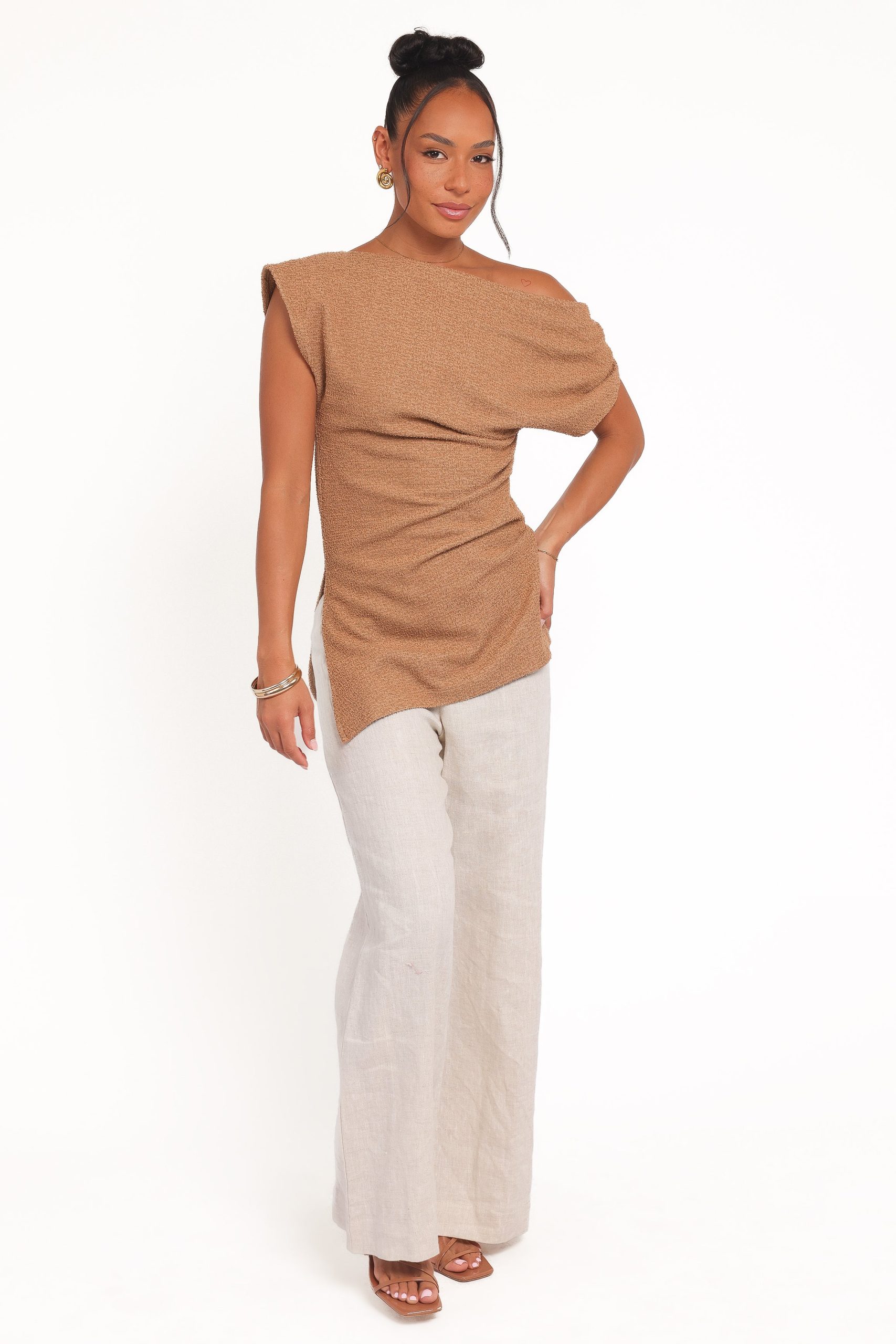 Selma Knit Top - Brown - Image 7