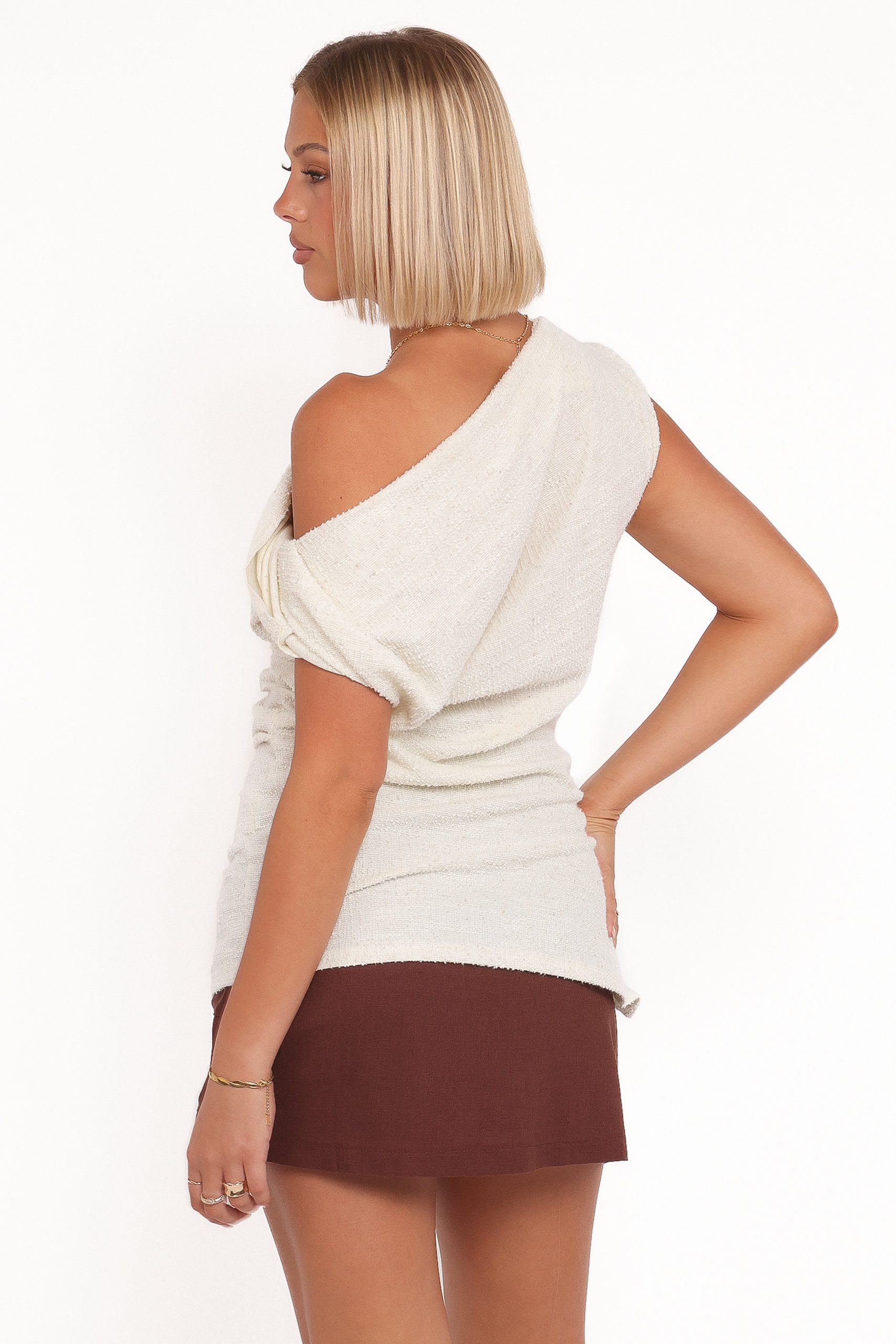Selma Knit Top - Cream - Image 4