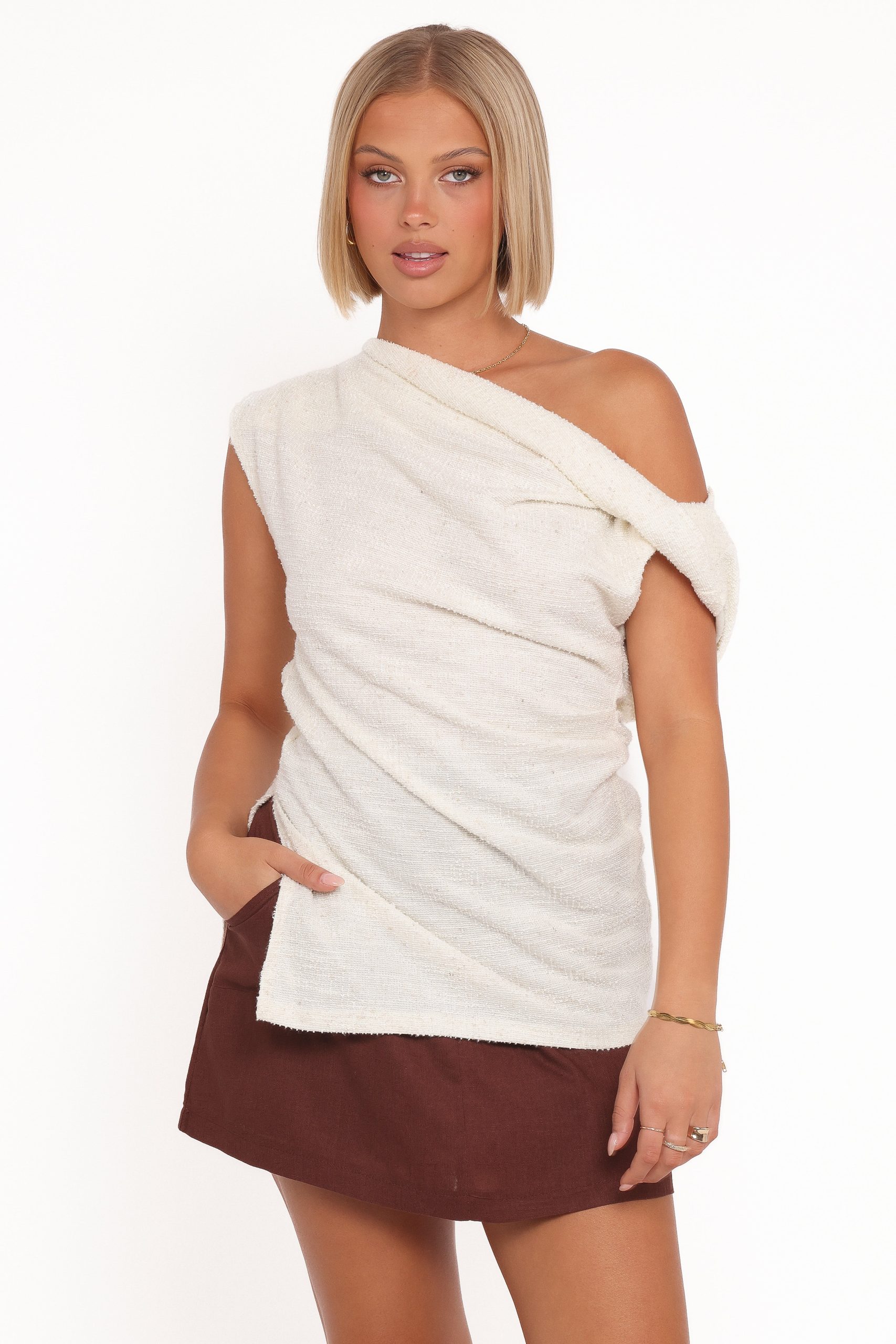 Selma Knit Top - Cream - Image 2