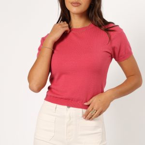 Shannon Bow Top - Fuchsia