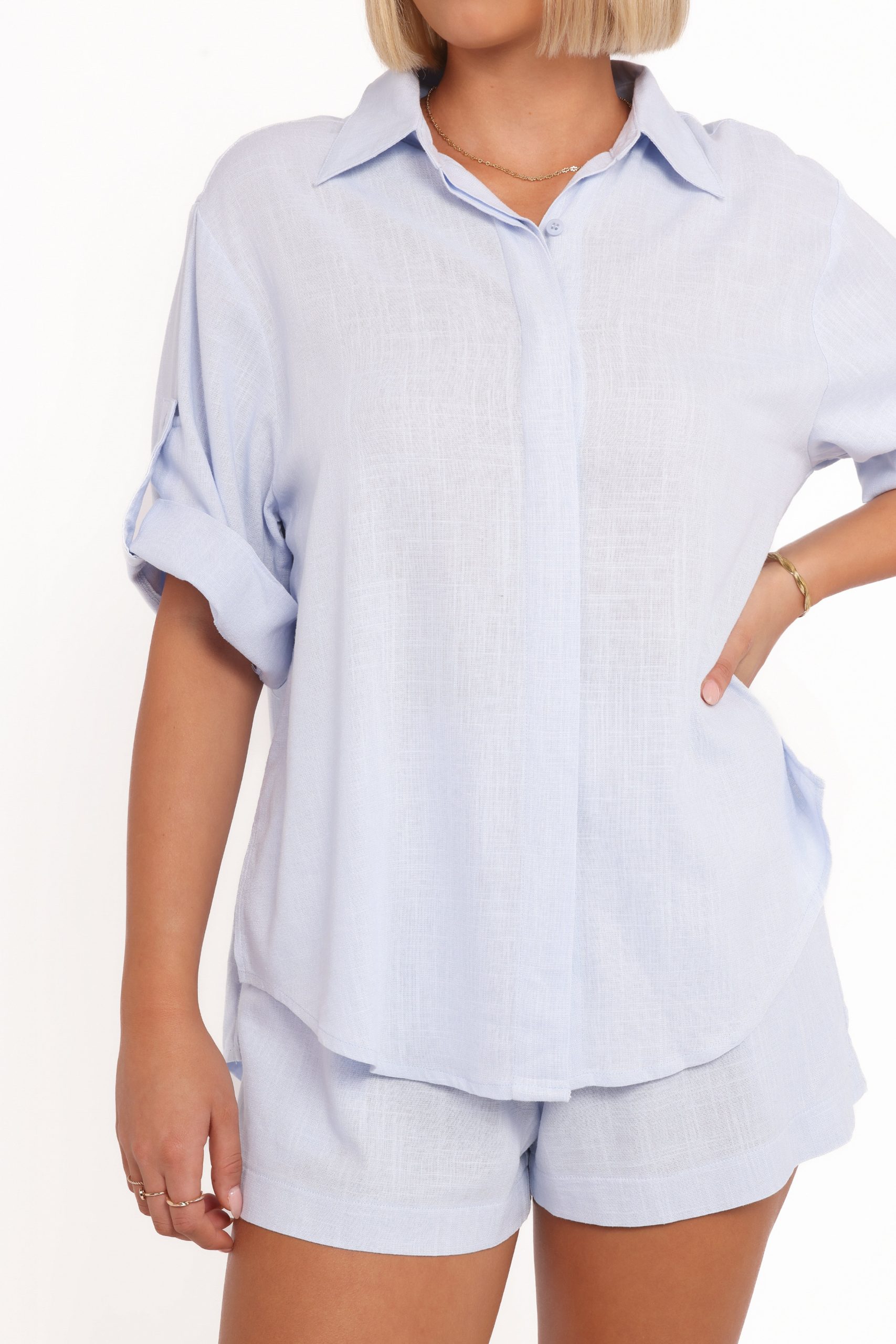 Shelley Short Sleeve Shirt - Pale Blue - Image 3