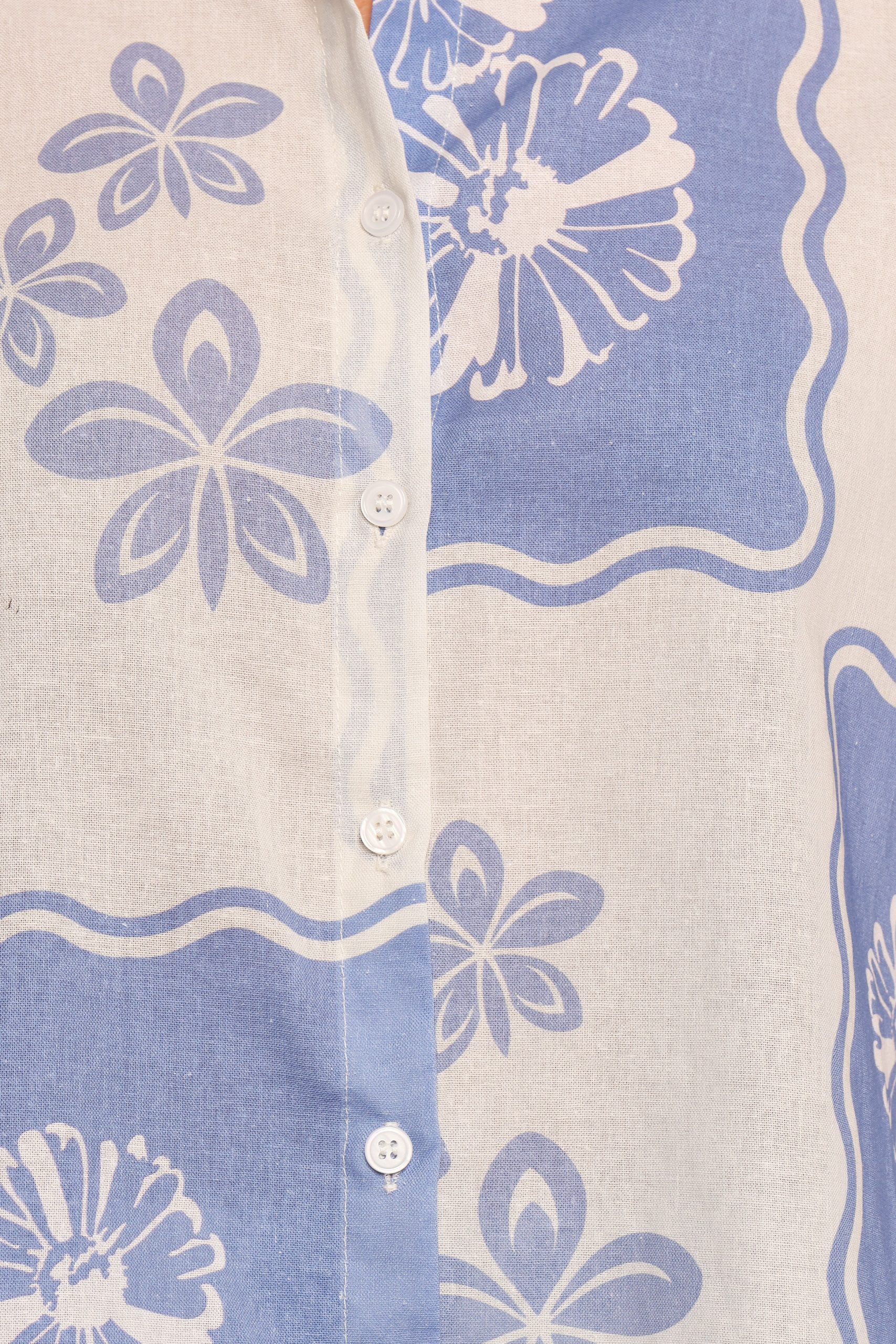 Shellie Short Sleeve Shirt - Blue Dahlia - Image 7