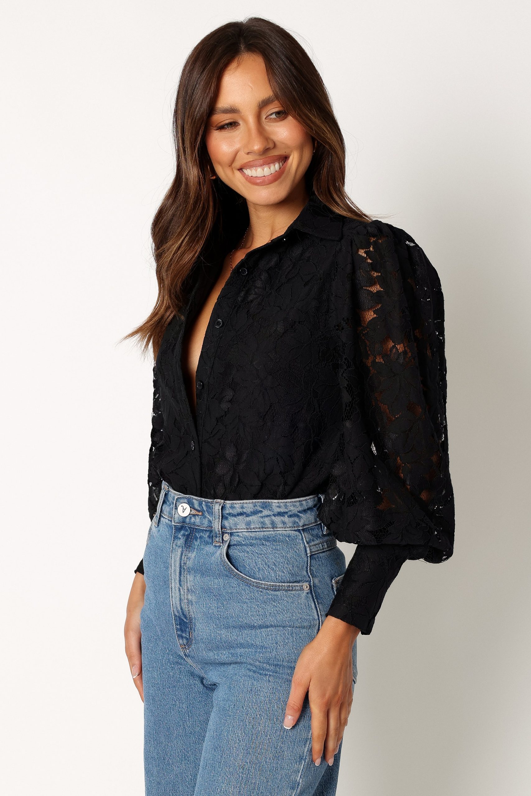 Tadeo Lace Shirt - Black - Image 7