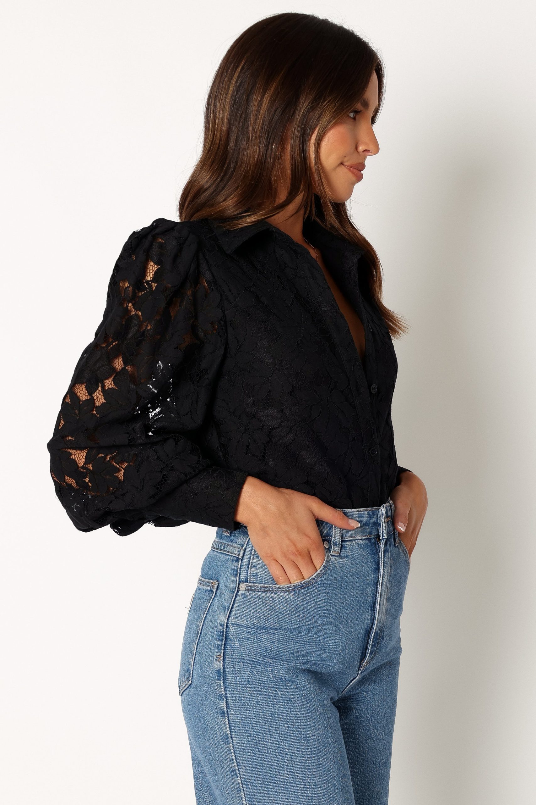 Tadeo Lace Shirt - Black - Image 6