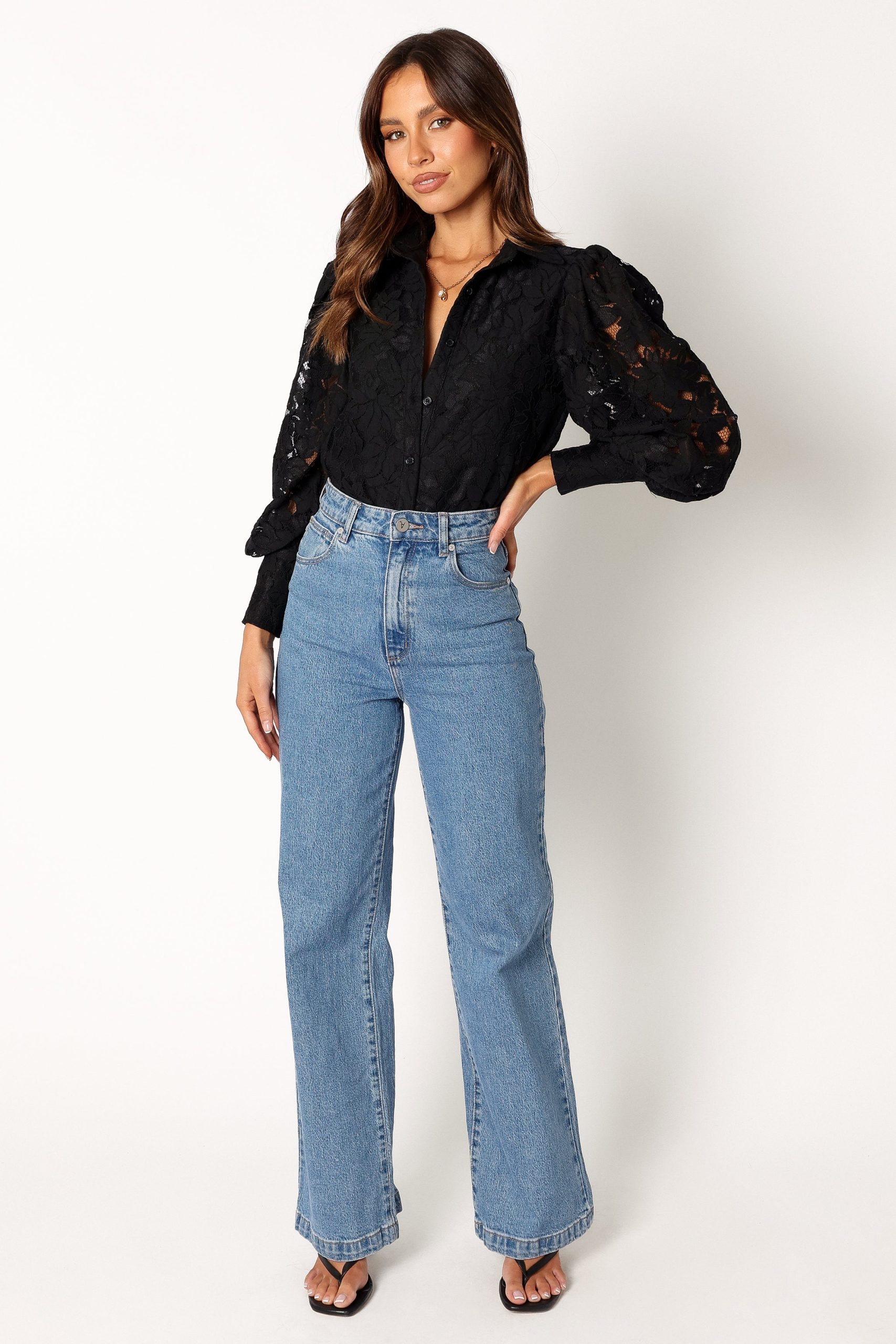 Tadeo Lace Shirt - Black - Image 3
