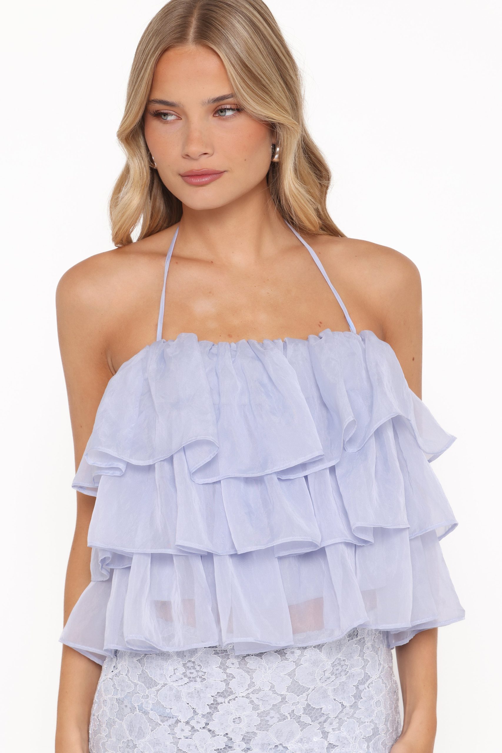 Taelya Flounce Top - Blue - Image 3