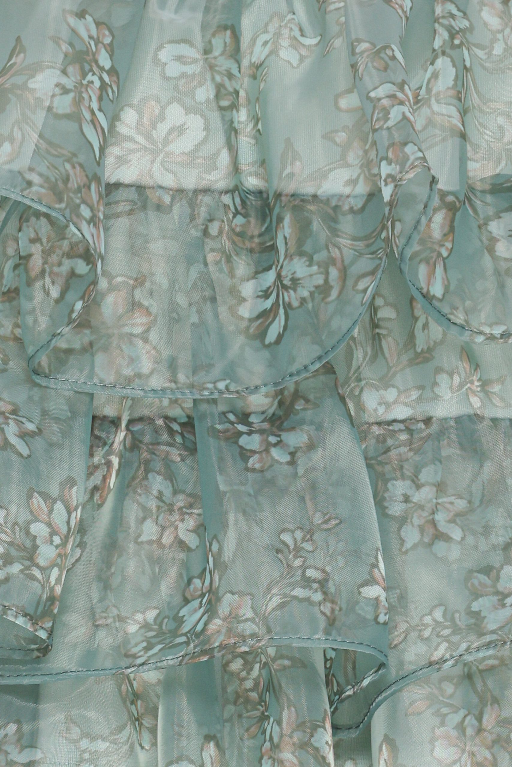 Taelya Flounce Top - Mint Green Floral - Image 7