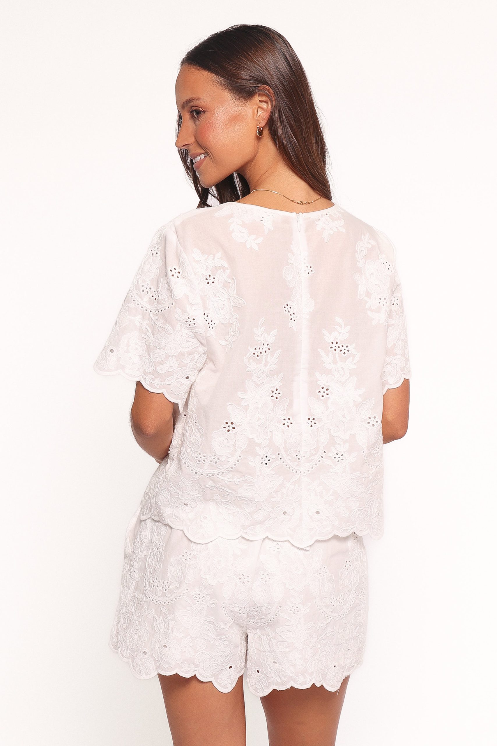 Tanis Embroidered Top - White - Image 3