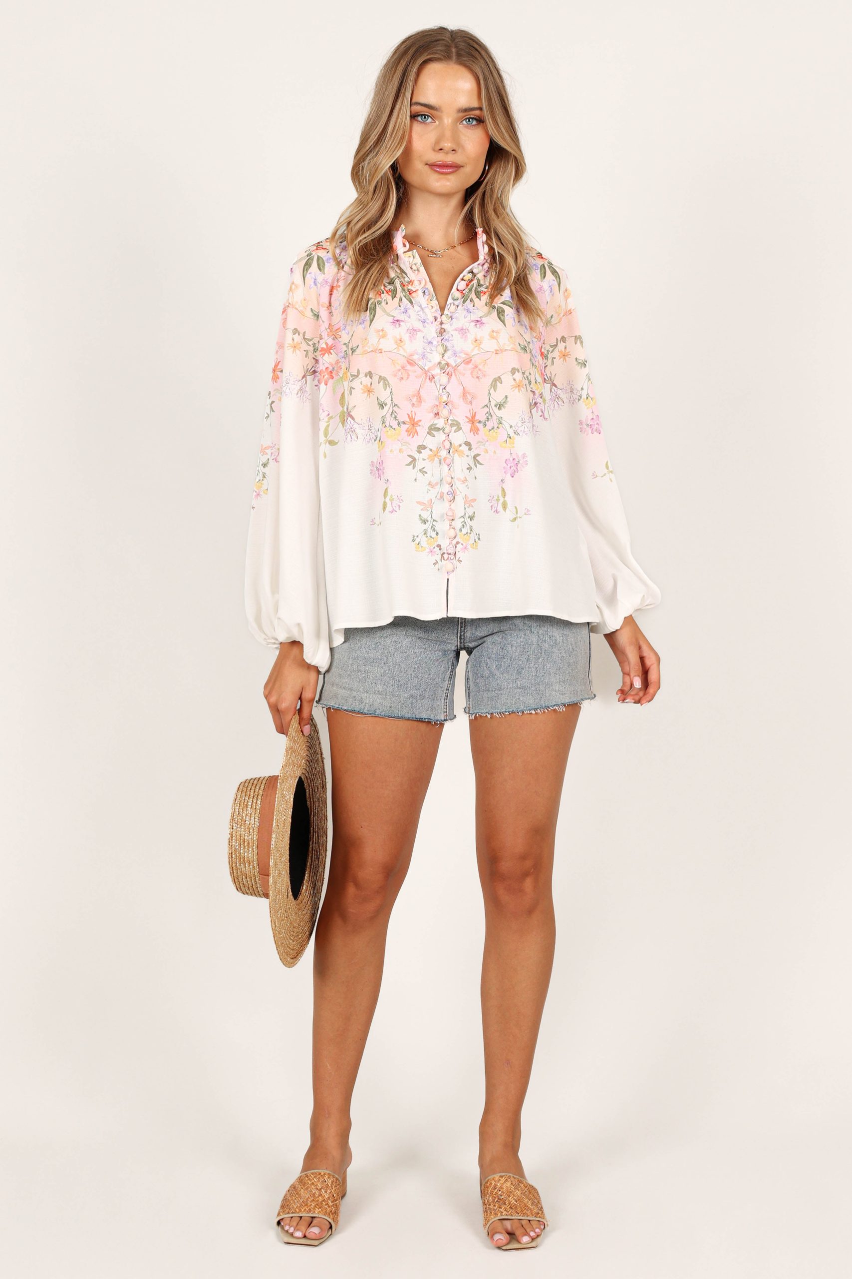 Tiarna Shirt - White Floral - Image 5