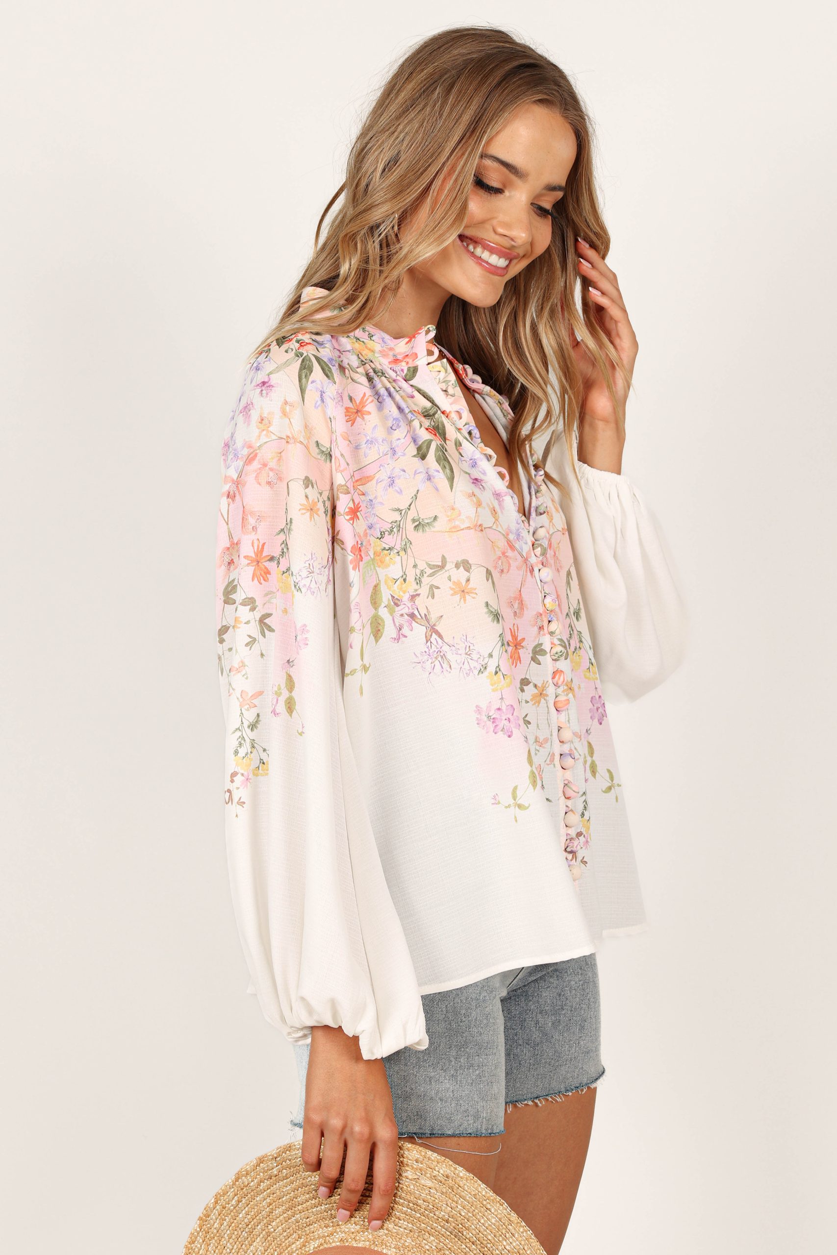 Tiarna Shirt - White Floral - Image 10