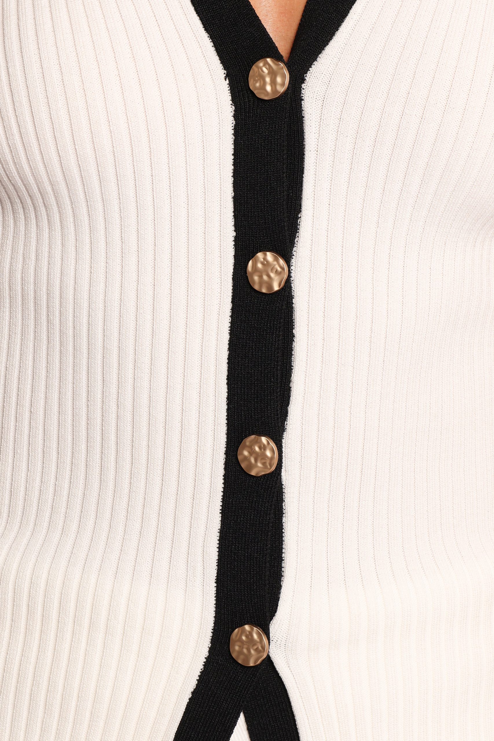 Virginia Knit Vest Top - White Black - Image 8