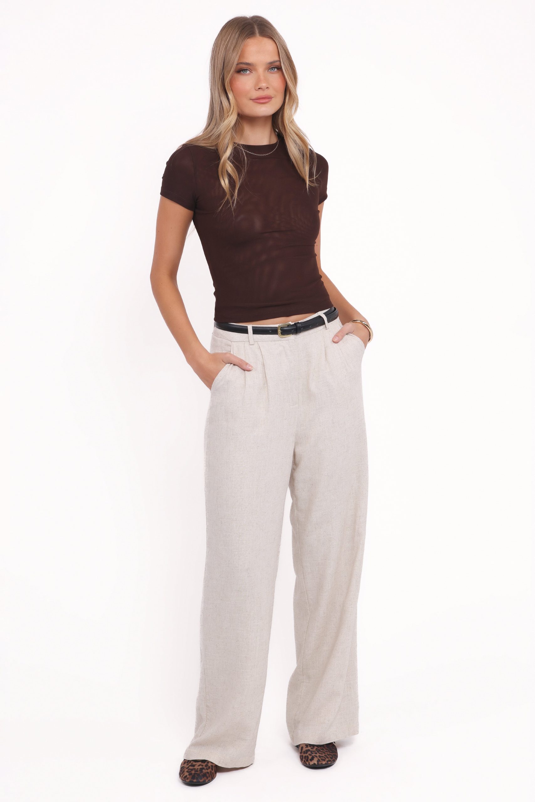 Vivian Mesh Tee - Brown - Image 6