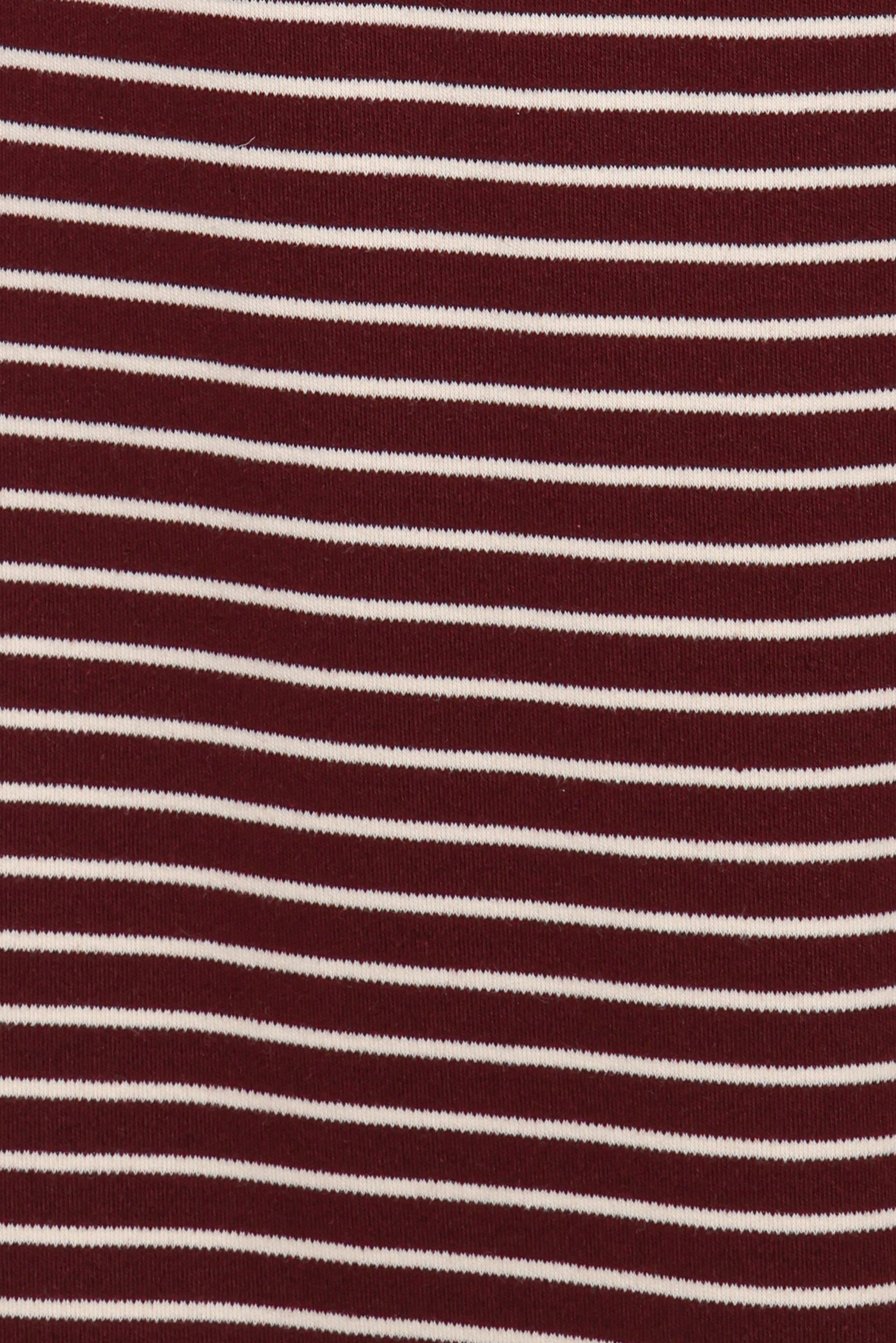 Wilda Oversized Tee - Burgundy Cream Stripe - Image 6