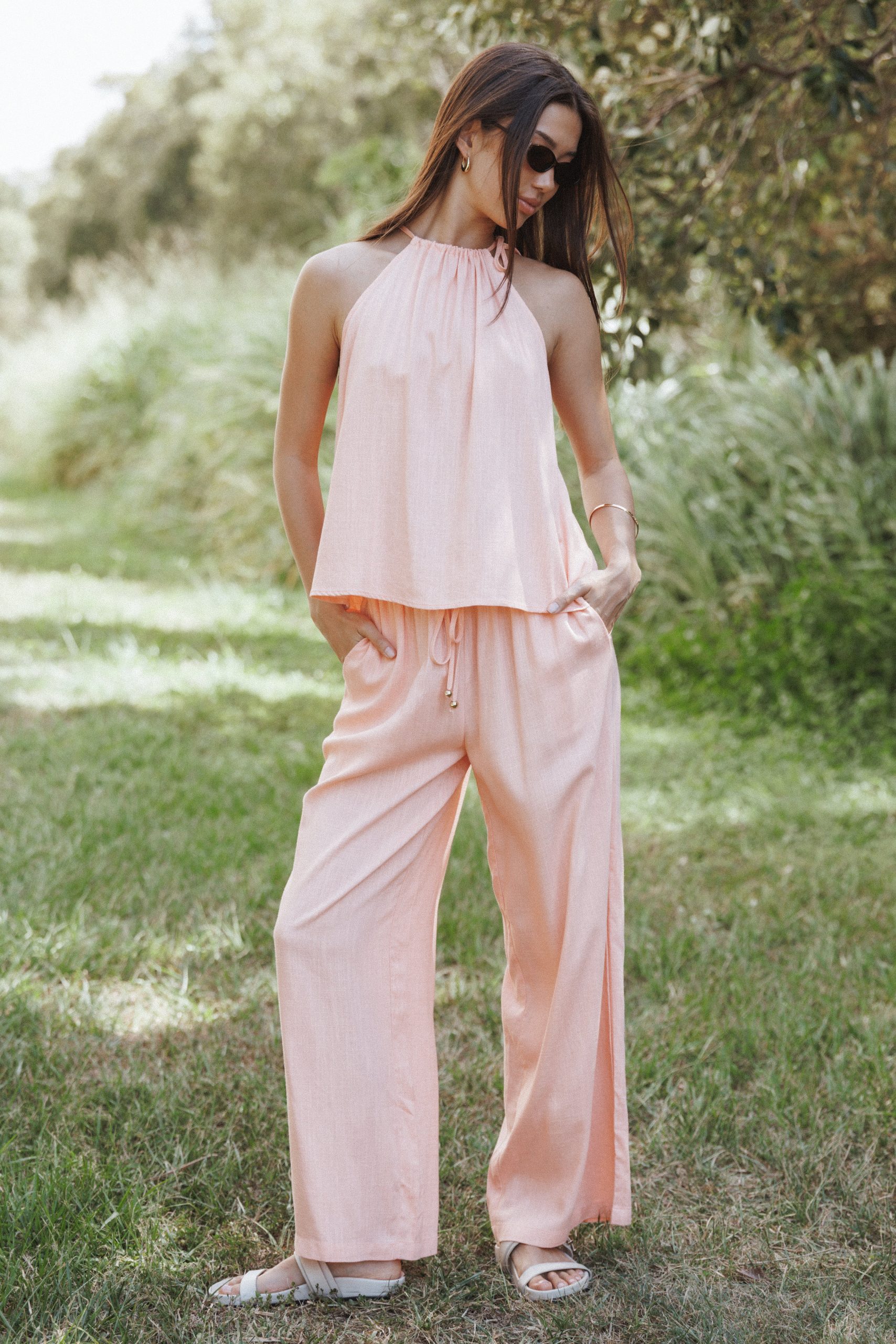 Wren Halter Tie Top - Pink - Image 8