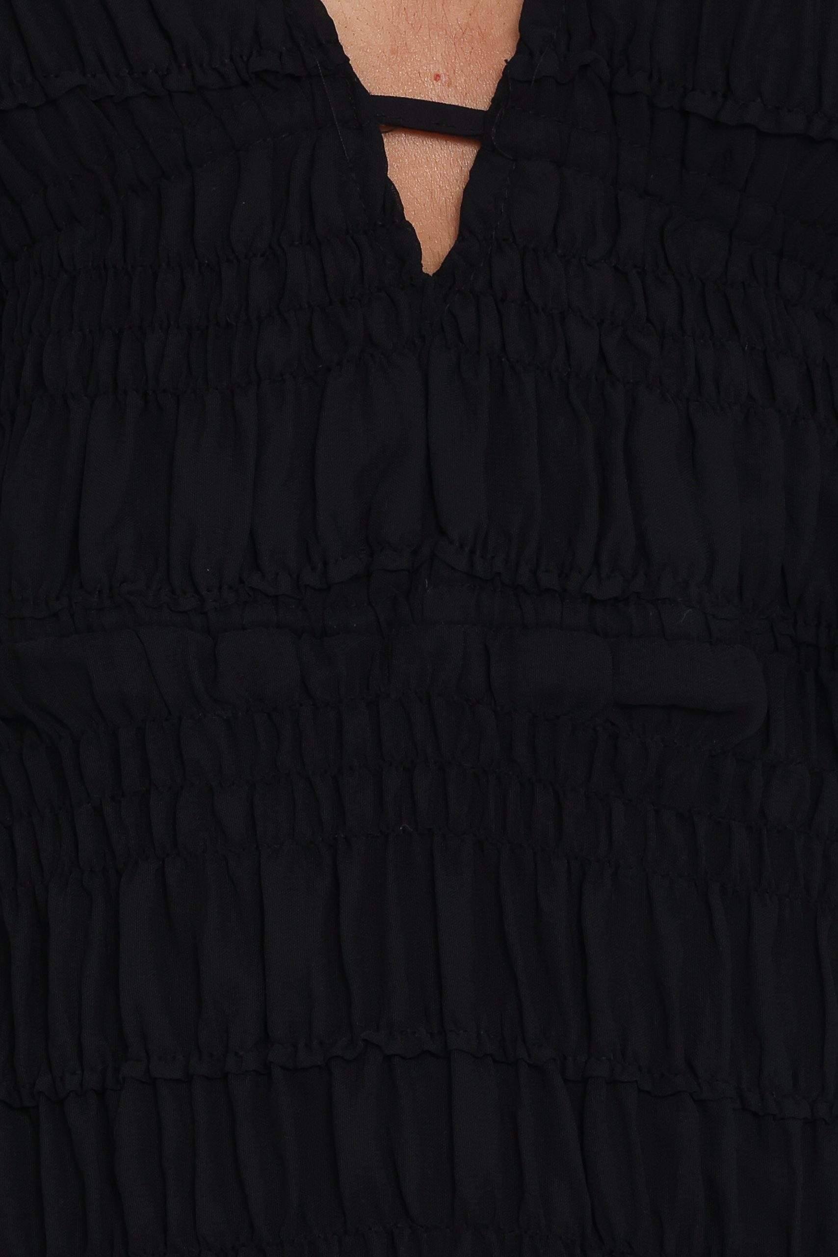 Zafira Textured Halter Top - Black - Image 7