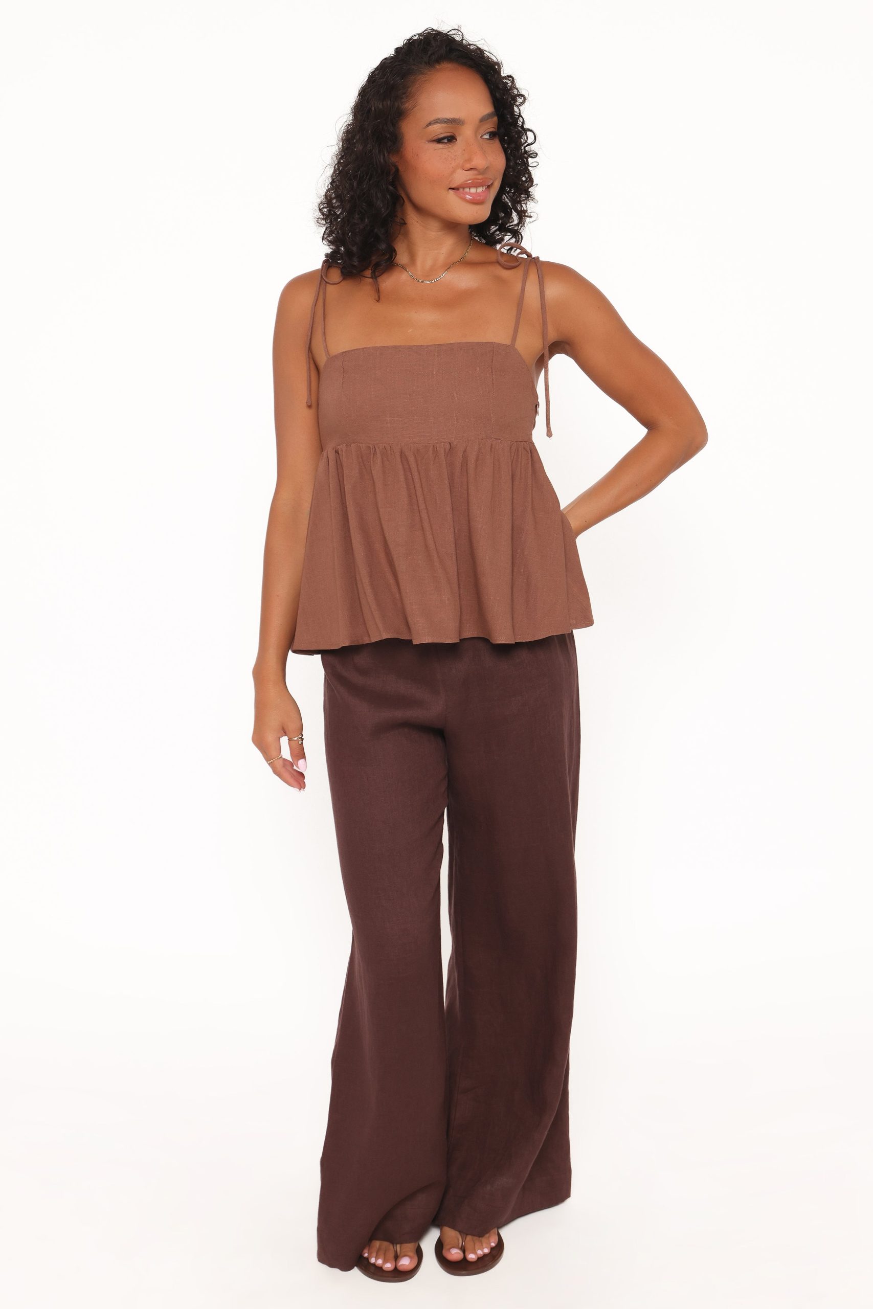 Zephyra Baby Doll Top - Brown - Image 5