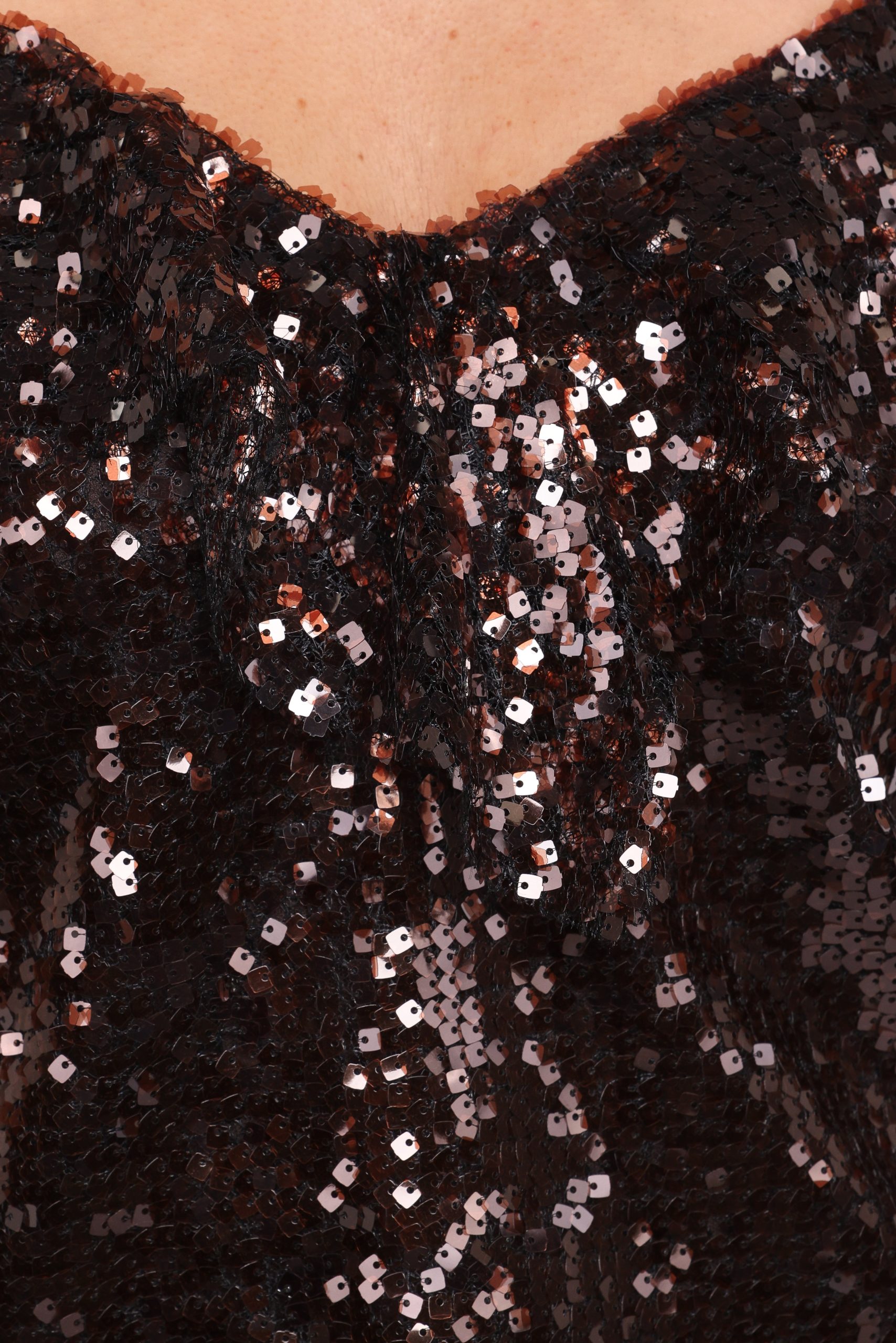 Zinnia Sequins Sleeveless Top - Brown - Image 7